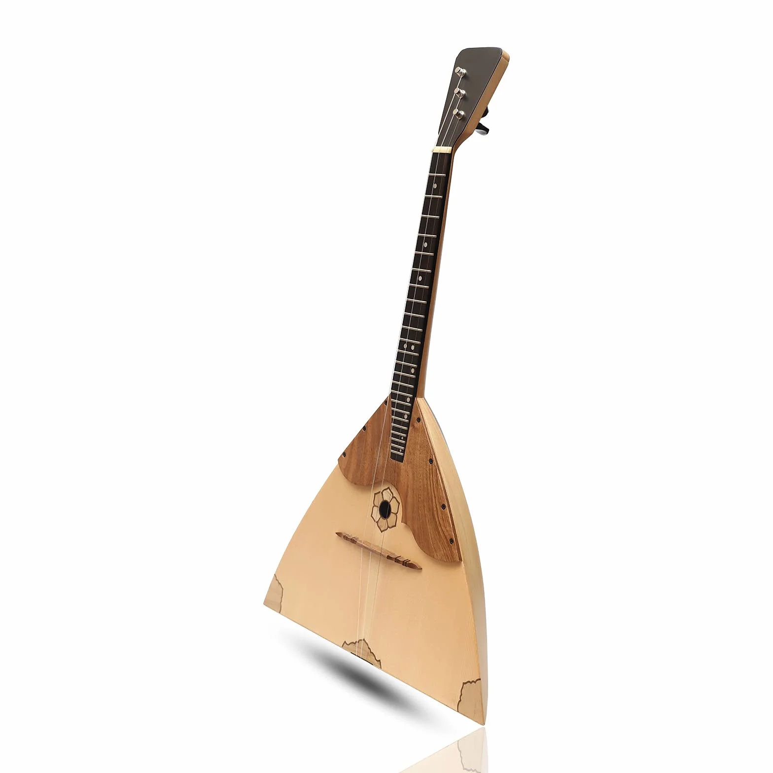 Balalaika de lujo, 3 cuerdas de arce abigarrado y nuez