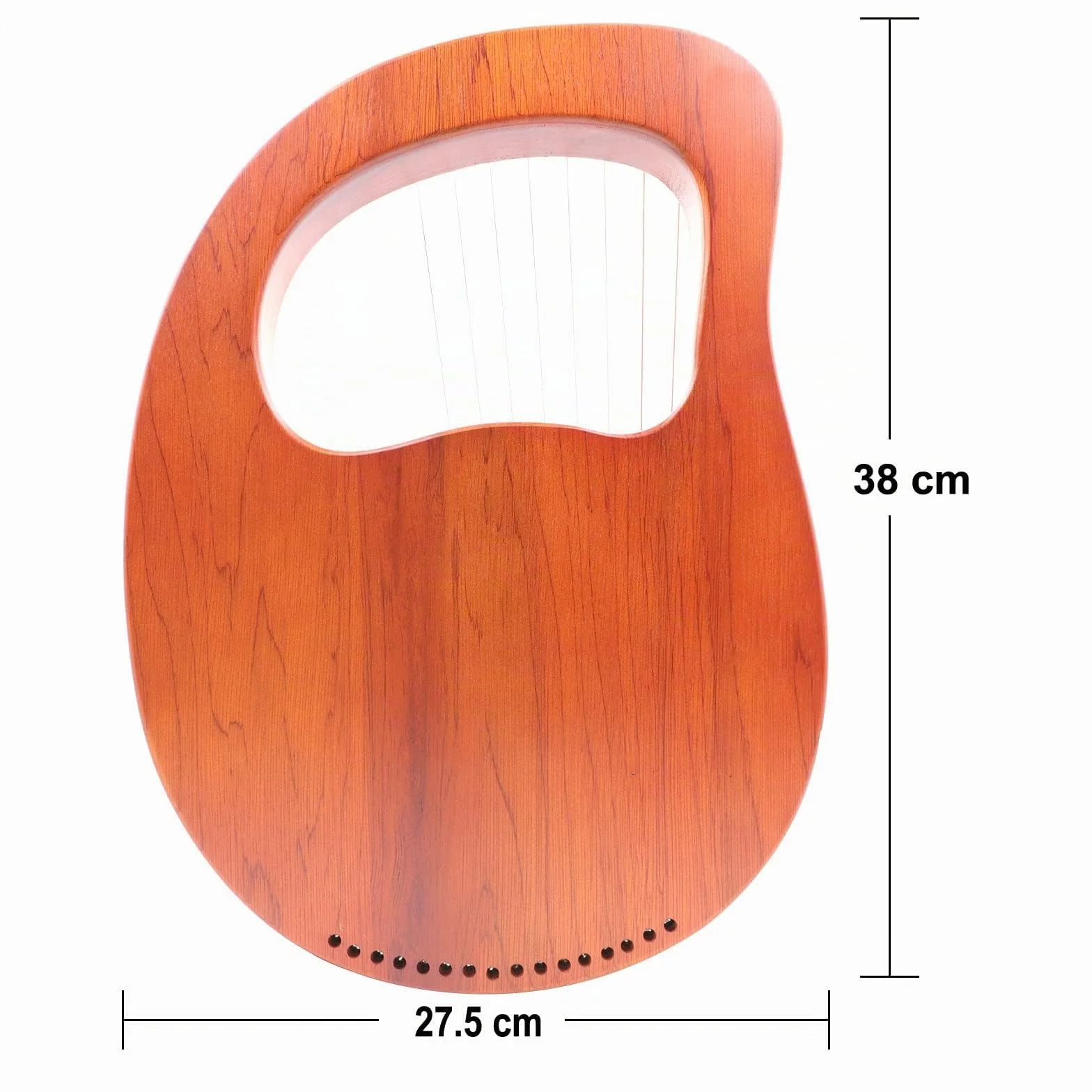 Rayzm Lyre Harp, instrumento lira de caoba de madera maciza con diseño de patente, arpa portátil de 16 cuerdas de metal para adultos/niños/principiantes