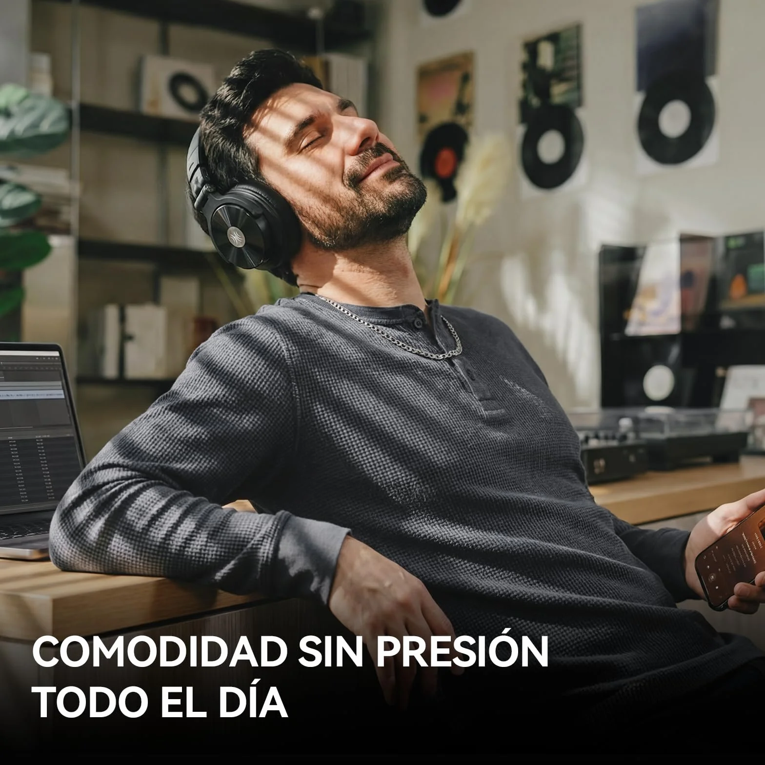 OneOdio Studio Max 2 Auriculares DJ Inalámbricos - 9ms Baja Latencia, Audio Hi-Res con LDAC, 120H Autonomía, 4 Modos de Conexión Transmisor/Bluetooth/3,5mm/6,35mm para Estudio/Mezcla/Teclado/Grabación