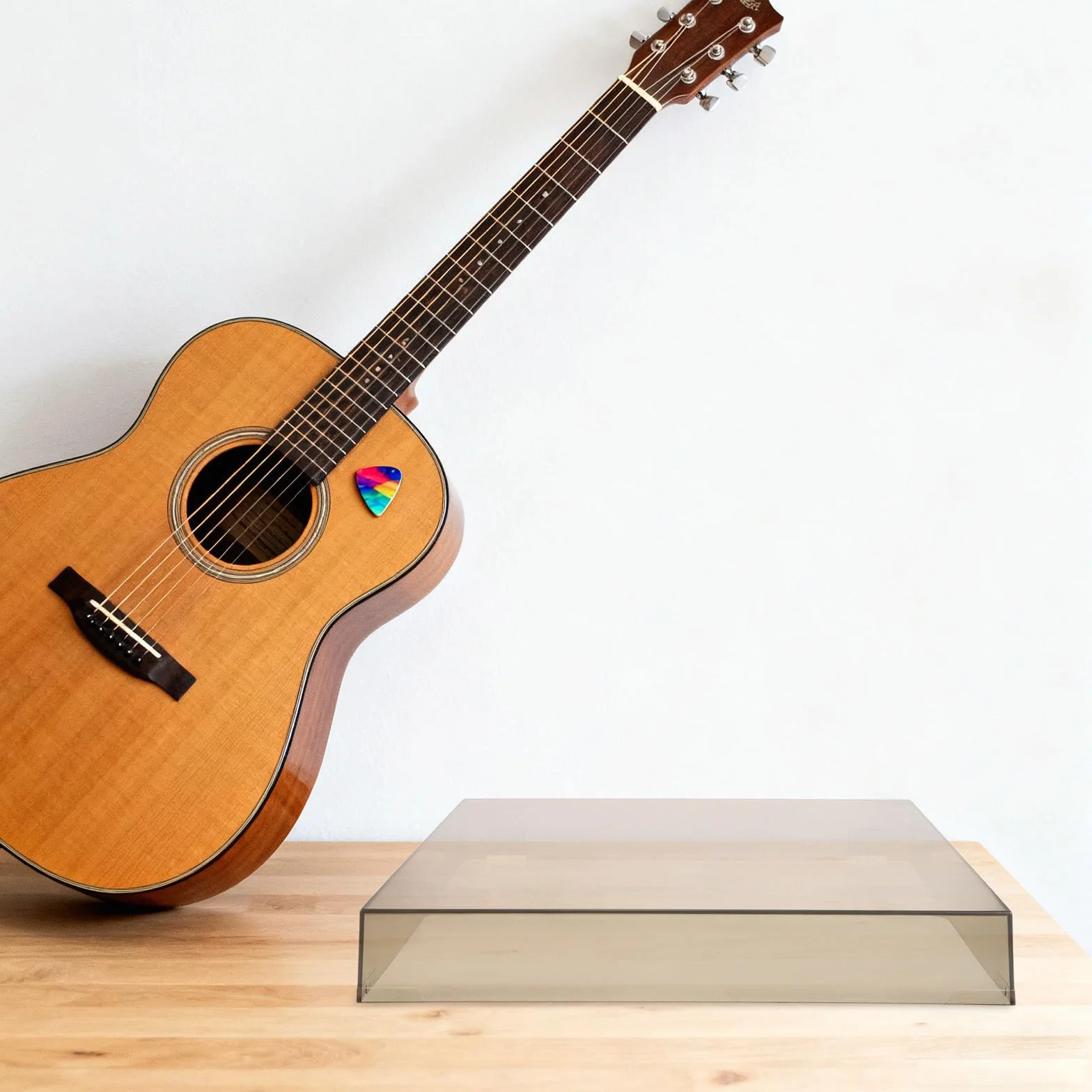 Funda Protectora acrílica Transparente para Tocadiscos, protección para el Plato Giratorio de Equipos de Audio, Tapa Transparente para Tocadiscos estéreo domésticos de 16 x 13 x 2,4