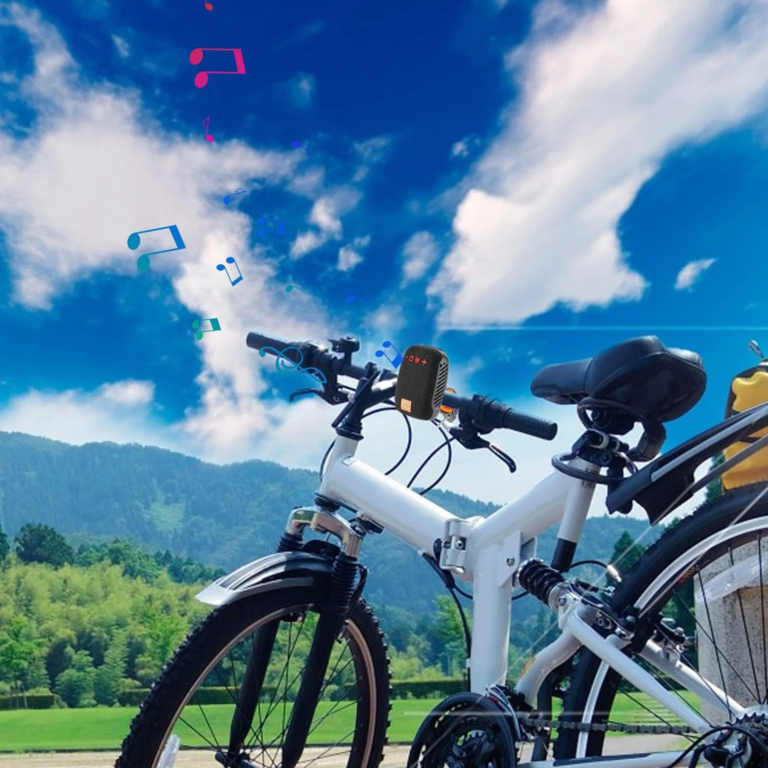 Radio para Bicicleta Altavoz de Manillar Estéreo Portátil A Prueba de Agua con Tarjeta para Ciclismo