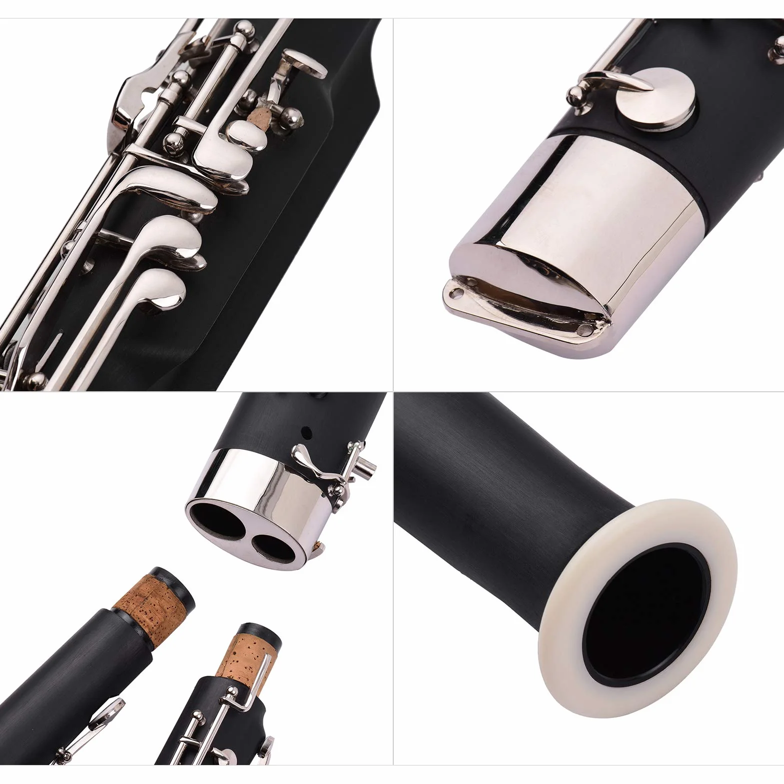 Jeffergarden Fagot de Madera Sintética C Key Woodwind Instrument con Accesorios de Carcasas de Transporte