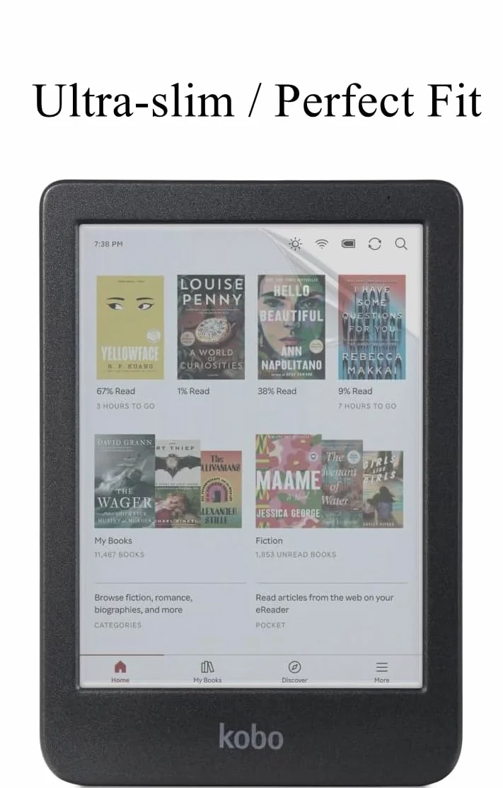 claro 3 protectores de pantalla para Kobo Clara Colour BW 2E eReader 6" antirreflejos