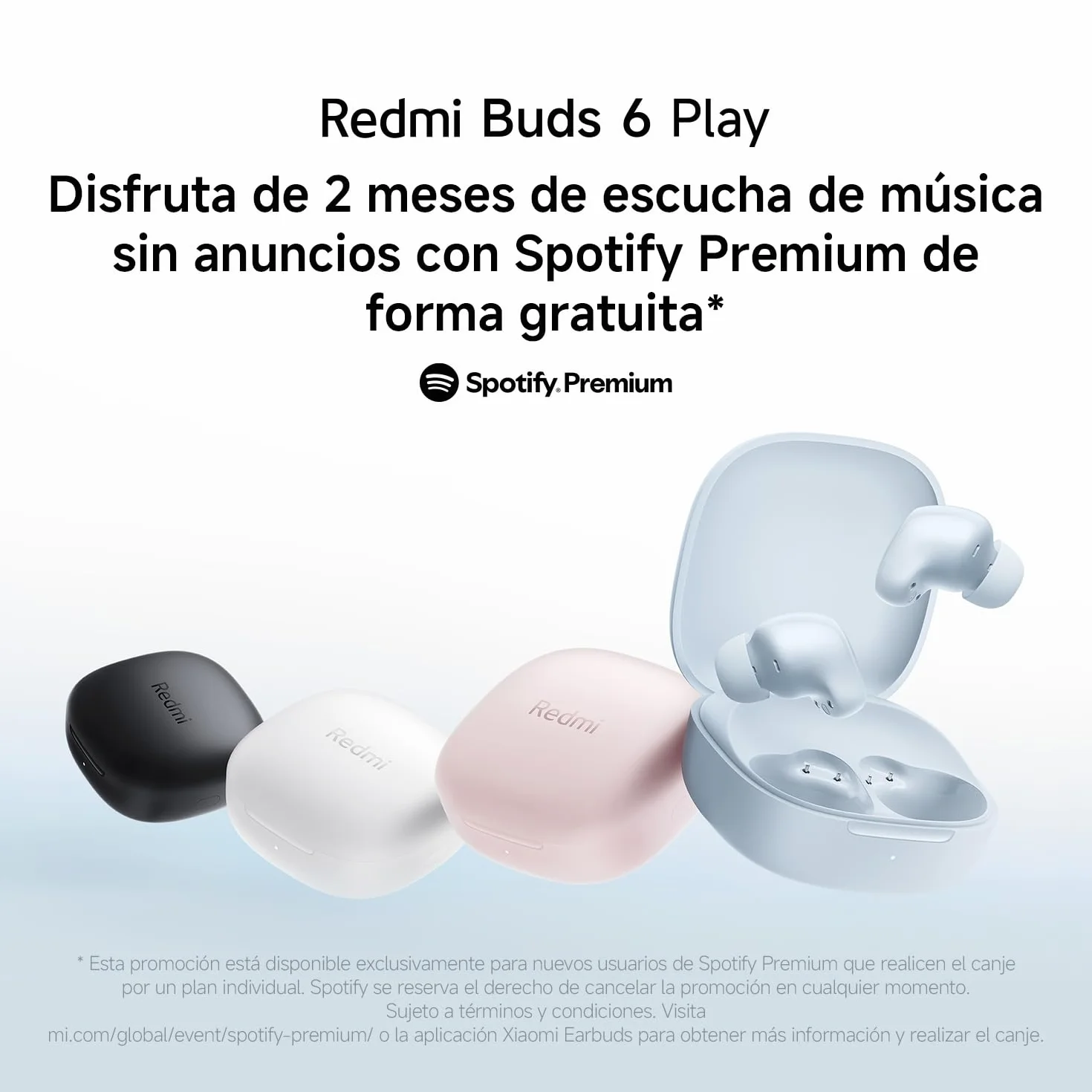 XIAOMI Redmi Buds 6 Play Auriculares inalámbricos Cancelación de Ruido Bluetooth 5.4 Negro