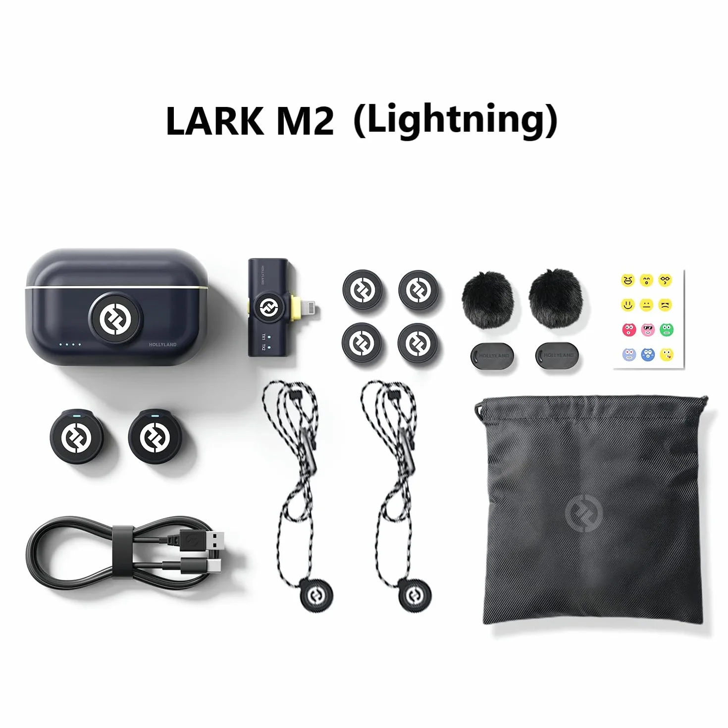 Hollyland Lark M2 L Microphone Lavalier pour iPhone/iPad