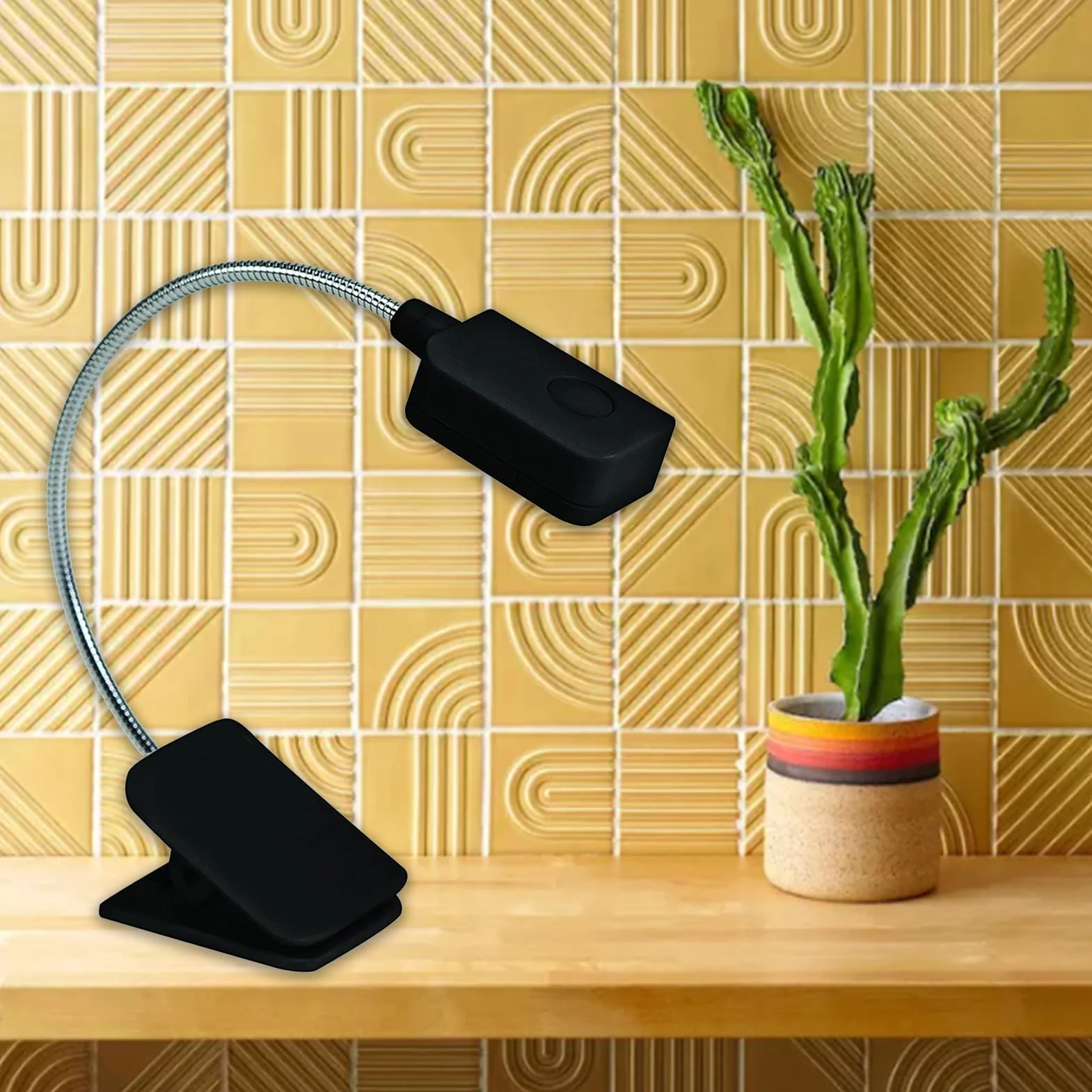 Lámpara de lectura LED flexible con clip para Amazon Kindle E-Reader Kobo (negro)