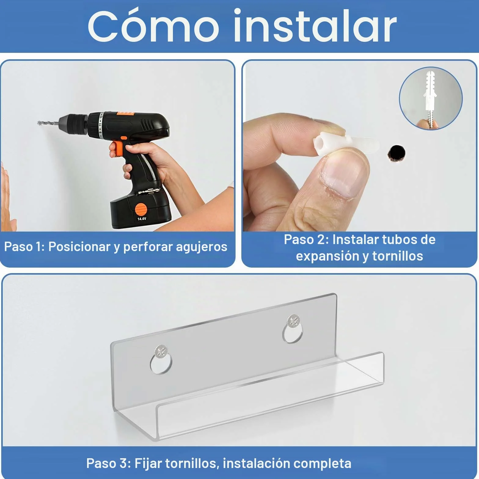 6 Piezas Soporte Vinilos Pared, 4" Transparente Soporte De Pared para Discos De Vinilo para Colecciones CDS, Estante de Acrílico para Discos