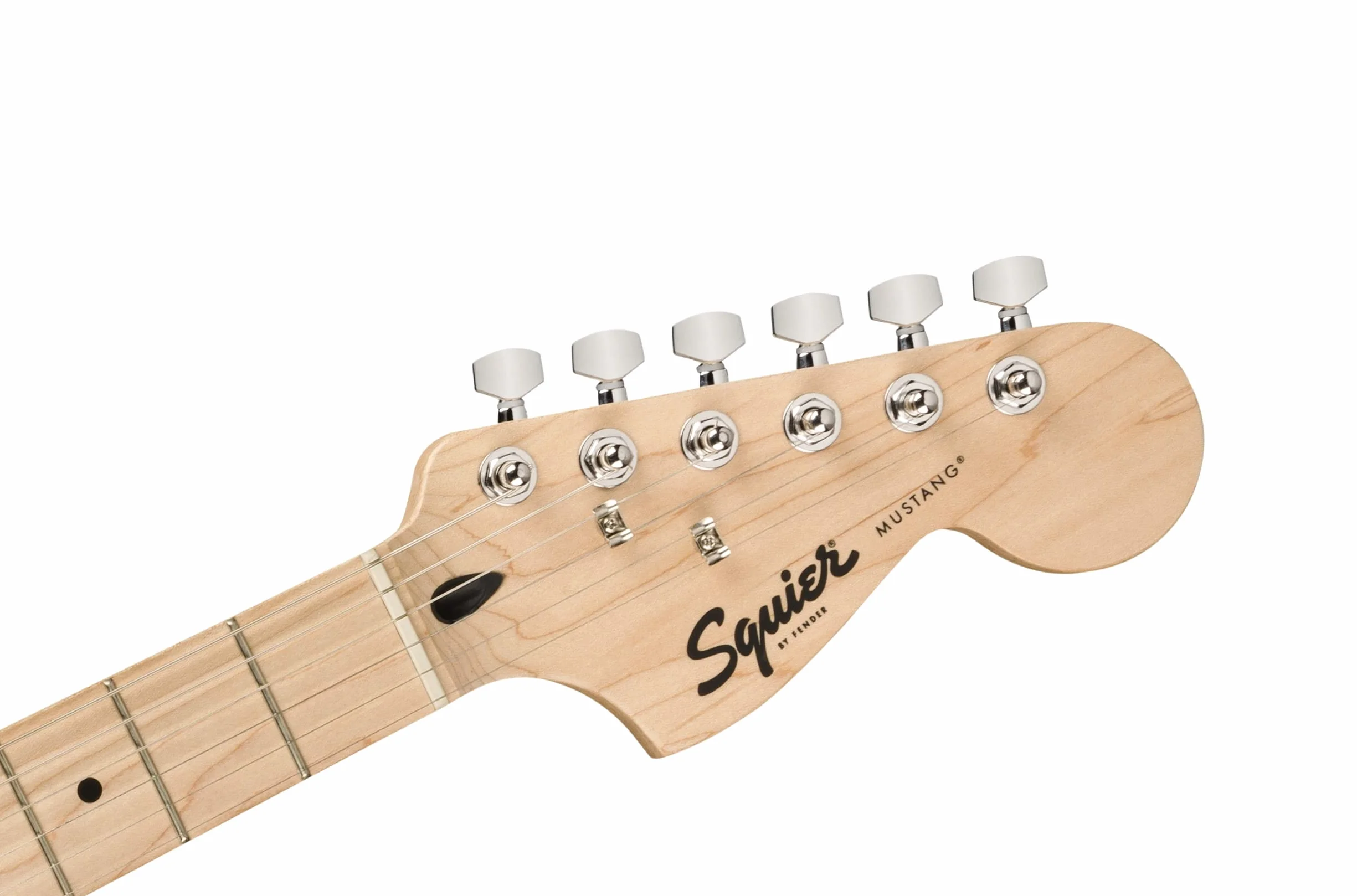 Squier by Fender - Guitarra eléctrica Mustang HH, diapasón de arce, golpeador blanco, rosa flash, Incluye cursos virtuales gratuitos en Fender Play