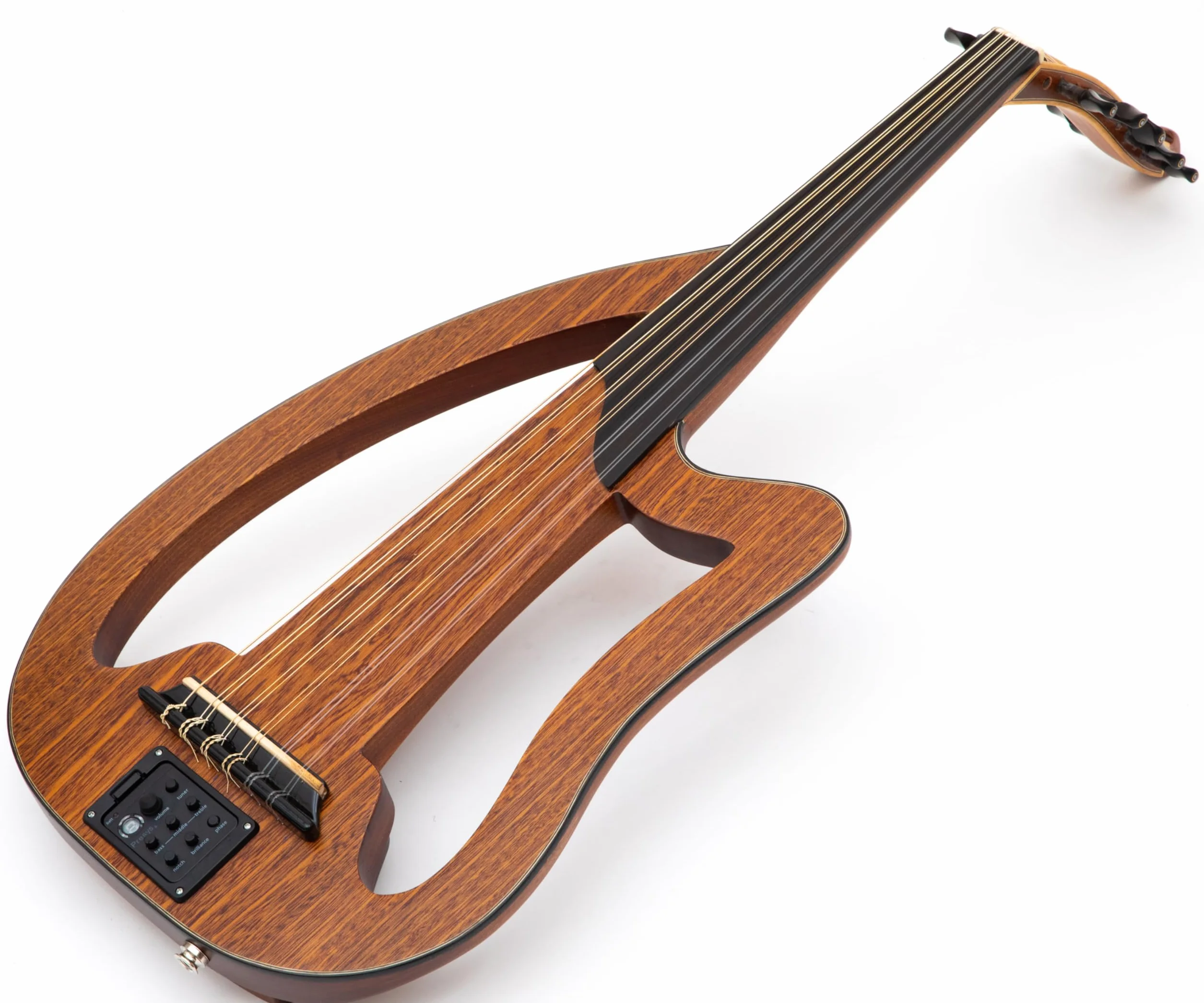 Clavijas eléctricas profesionales de caoba y ébano, ecualizador de 3 bandas, afinador integrado turco eléctrico Oud Oud con pastilla, funda y púas gratis