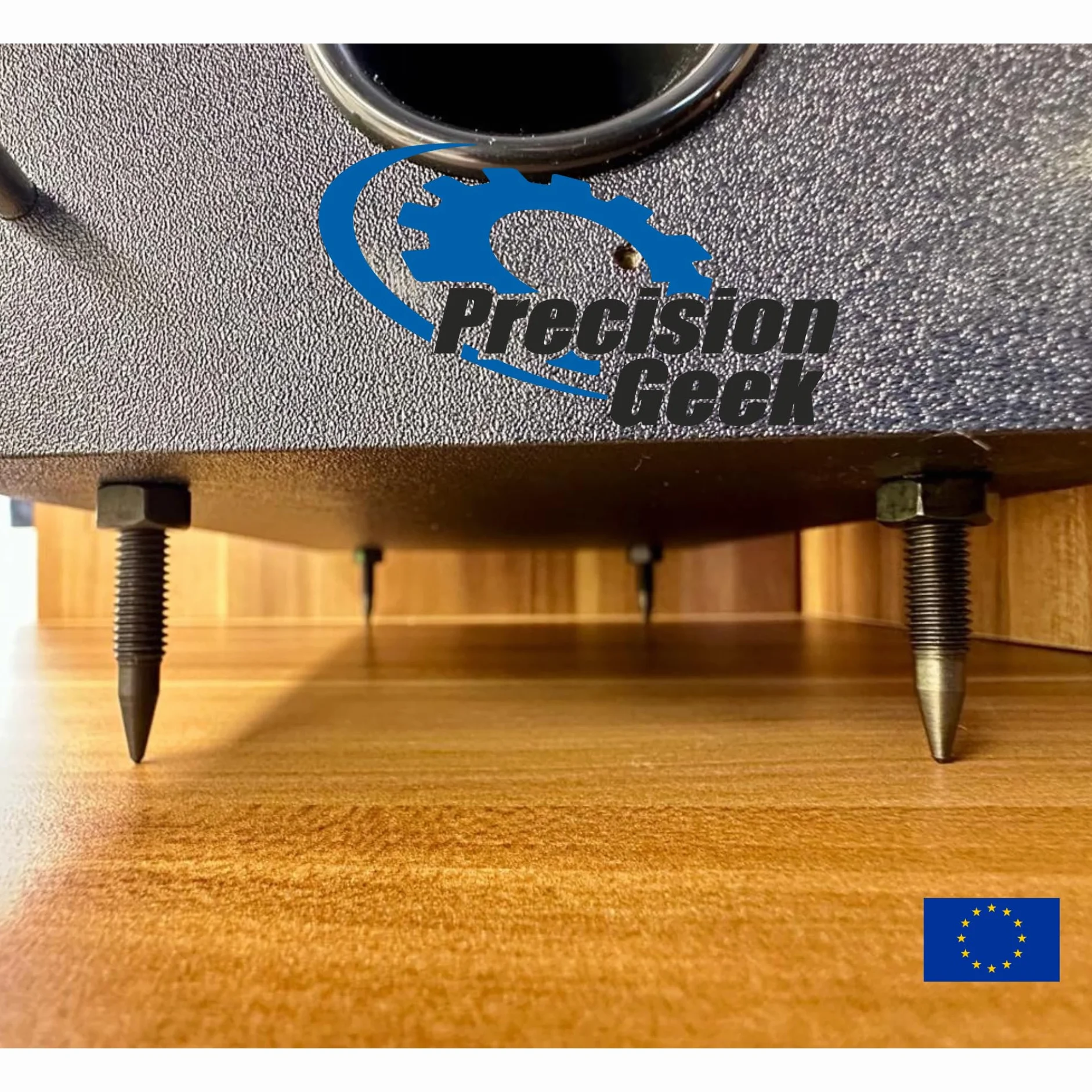 PrecisonGeek Acero Negro M8 45mm Picos/Spikes de Altavoces para HiFi Altavoces de Audio (Conjunto de Cuatro)