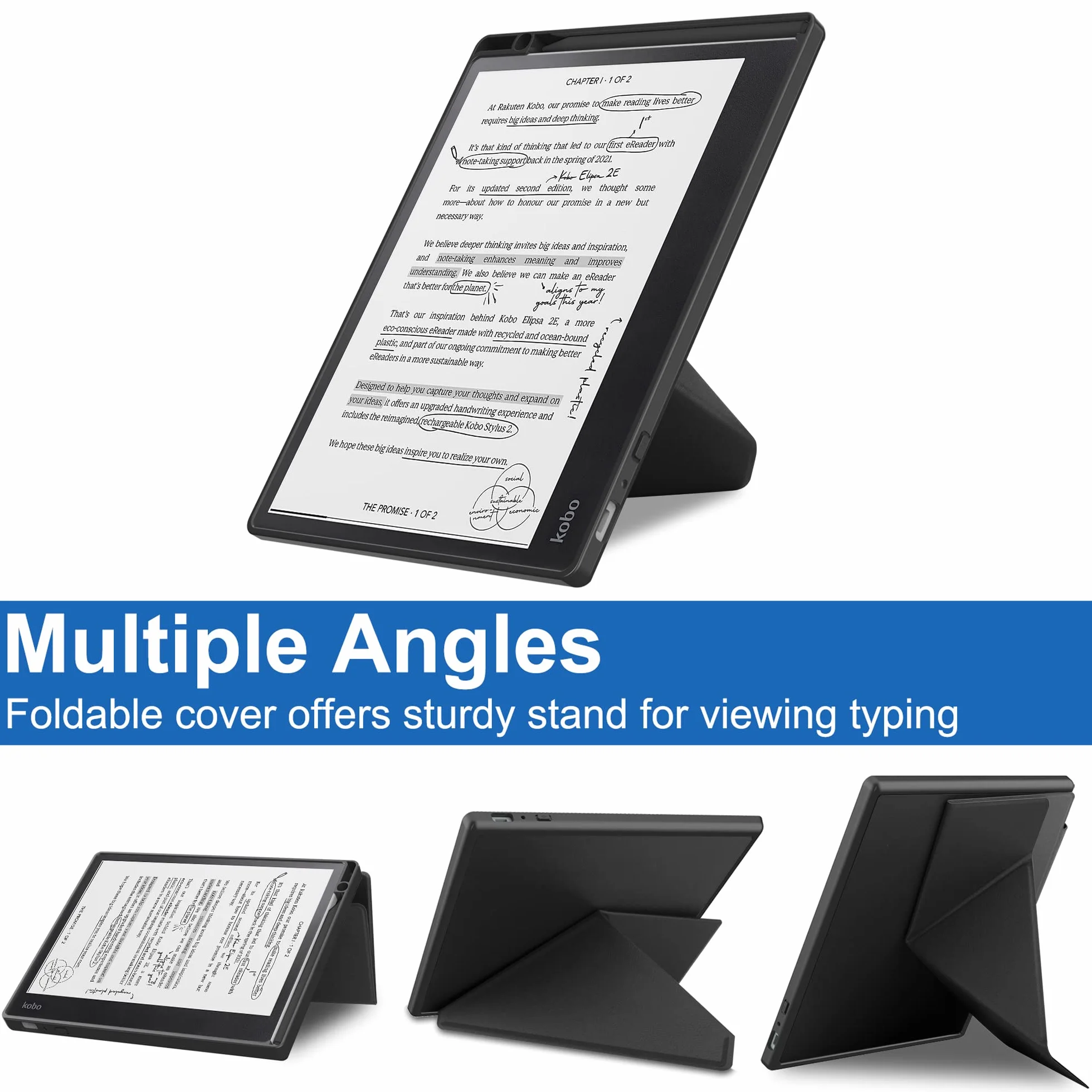 Acelive Funda Capa para Kobo Elipsa 2E 10.3 Pulgadas eReader 2023 con Soporte de Pen