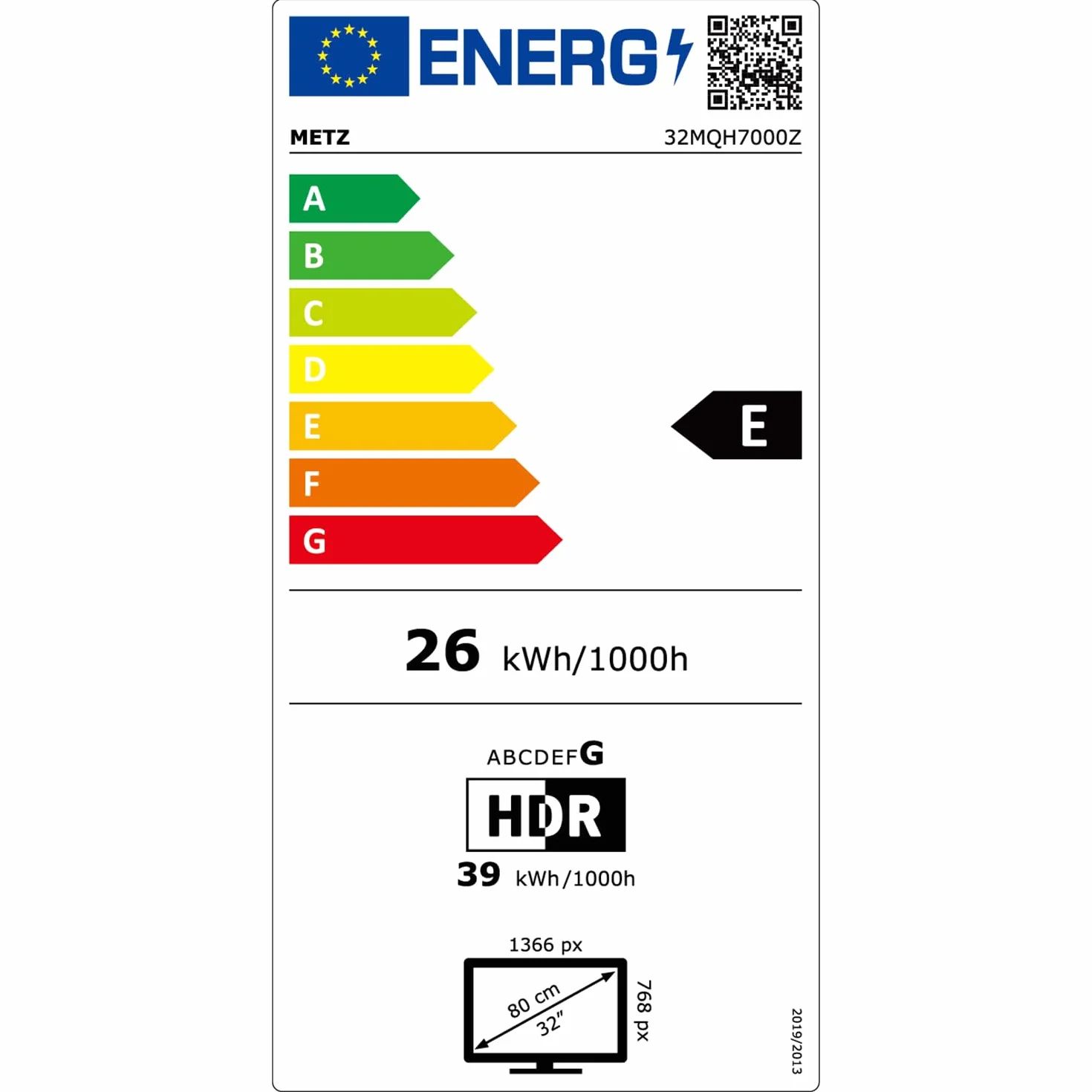 Metz TV 32 Pulgadas Smart TV, Televisor 32” QLED, HDR10, Dolby Audio, Chromecast Integrado, WiFi, Bluetooth 5.1, HDMI 2.1, DVB-T2/S2/C, Ci+, 32MQH7000Z (Modelo 2026)