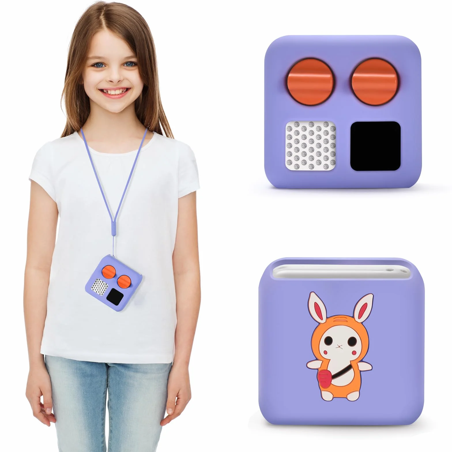 Silicona Funda Protectora Compatible con YOTO Mini Reproductor de Audio para niños Reproductor Cuentacuentos (Morado)