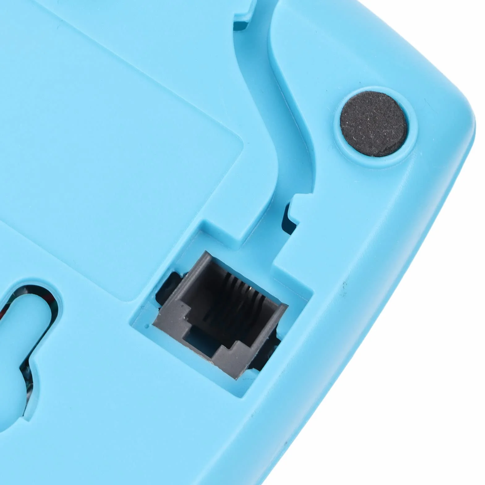 PUSOKEI Teléfono con Cable, Teléfono Fijo de Pared, una Línea, Rellamada, 7,9 x 2,4 x 2,2 Pulgadas (Azul)