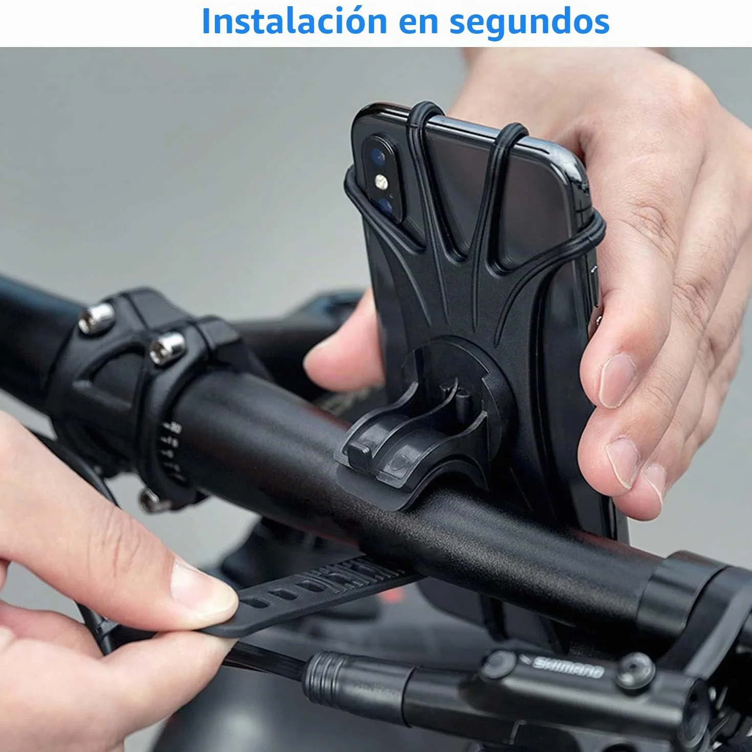 VOVIGGOL Soporte Móvil Bicicleta 360° Rotación Anti Vibración Porta Teléfono Moto Compatible iPhone 16/15/14/13 Pro MAX 4.5-7.0