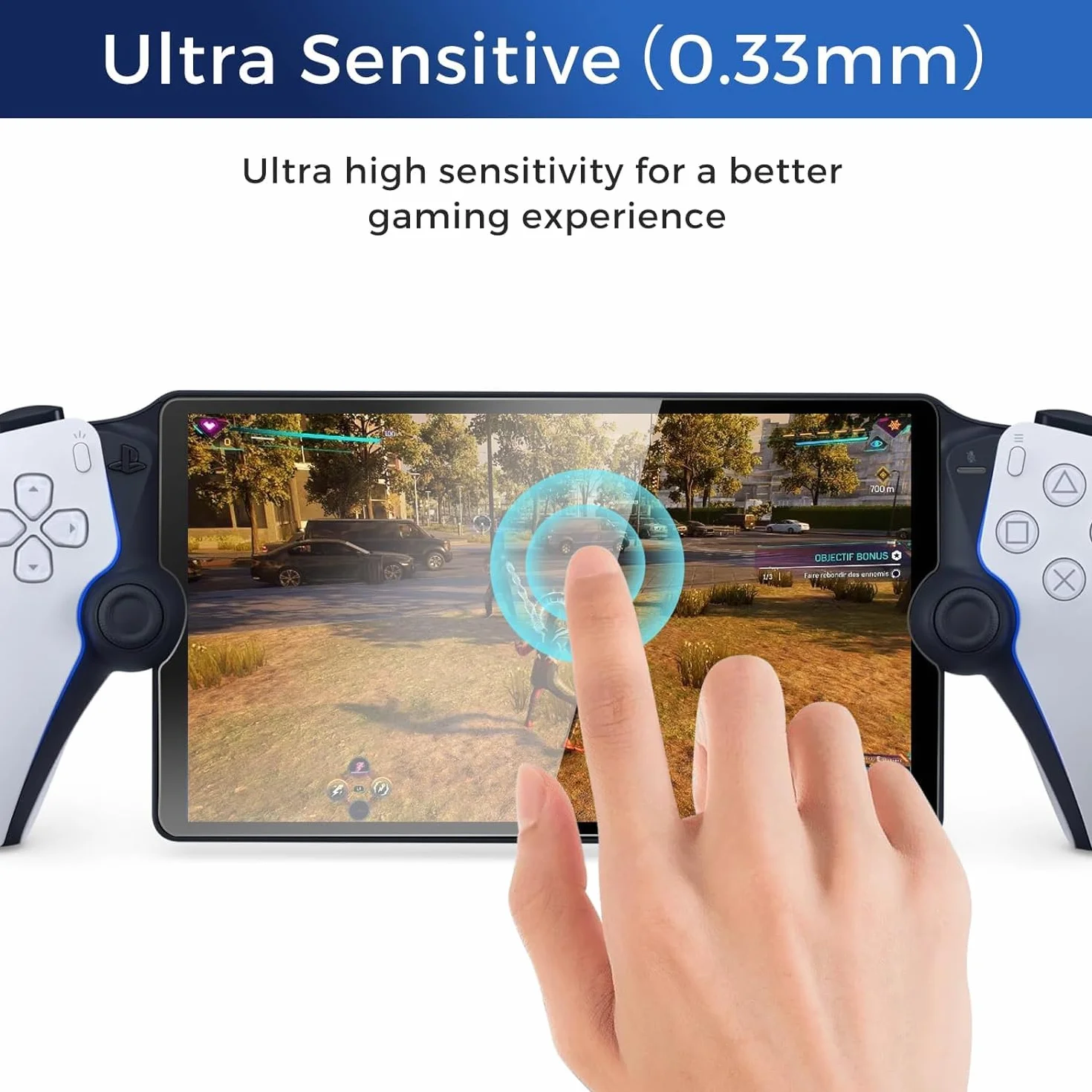 3 Protector de Pantalla Vidrio Templado para Sony PS5 PlayStation Portal, Dureza 9H, Resistente a Arañazos y Huellas Dactilares