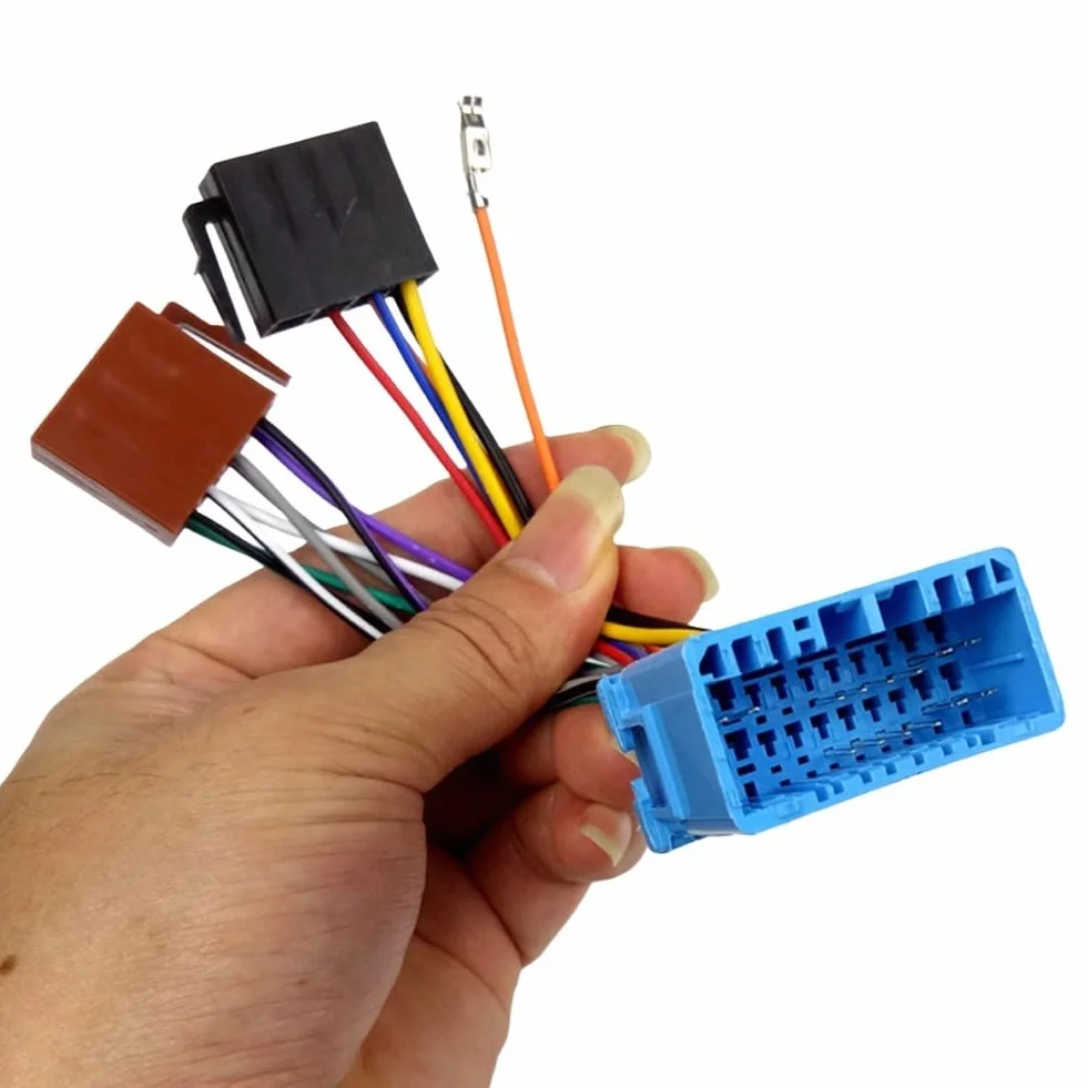 Cable Adaptador ISO de Radio de Coche para Honda Audio estéreo arnés de cableado Conector 12V ABS Azul instalación Trasera Radio Compatible Accord Civic CRV