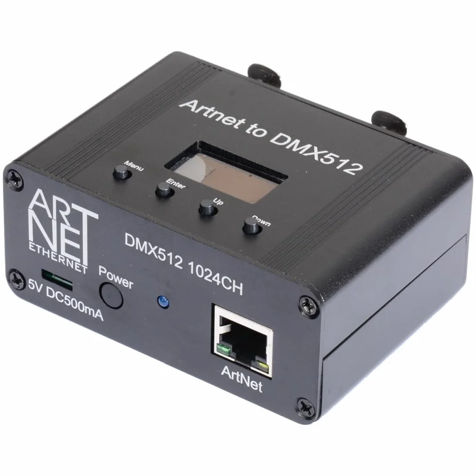 Interfaz de Controlador de IluminacióN Ethernet ArtNet DMX 512, 2 Universos