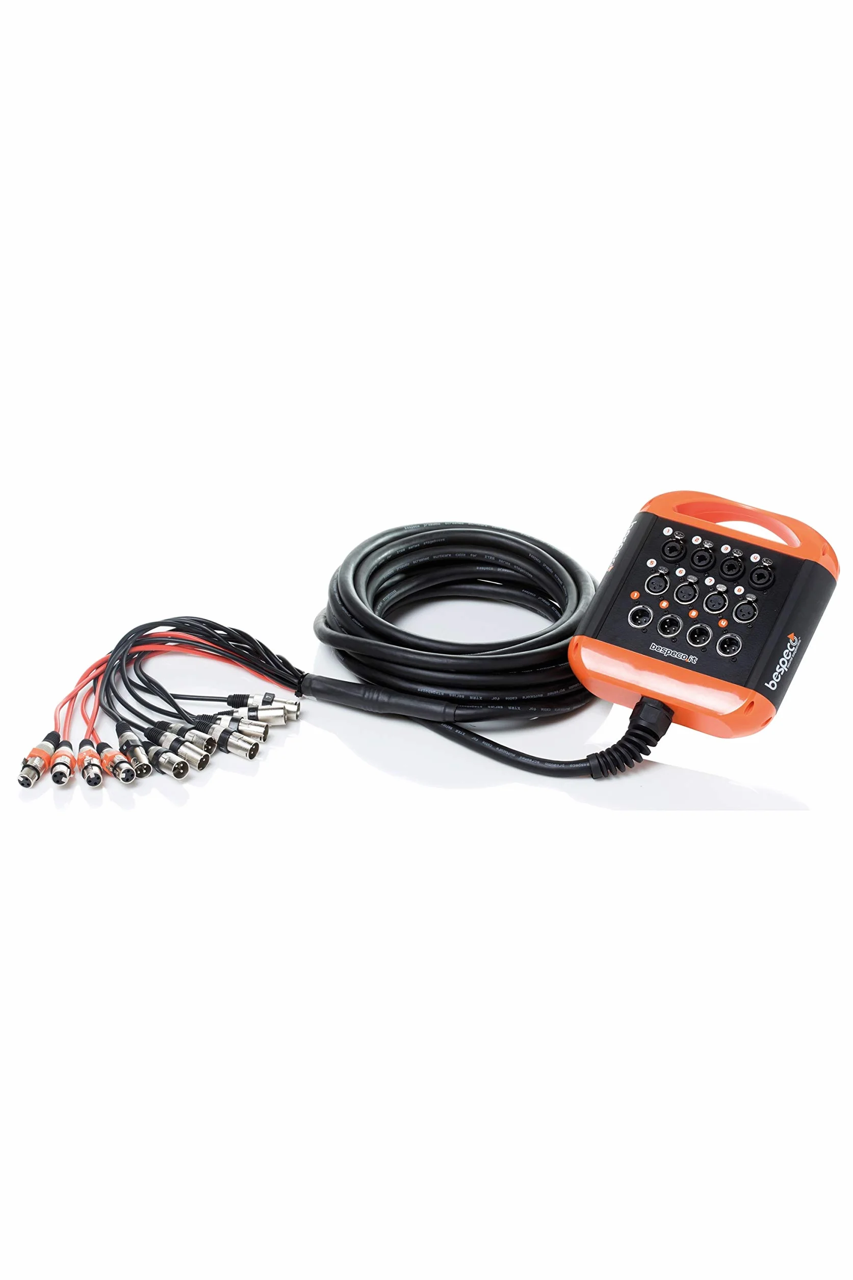 Bespeco XTRA804L10SC Stage Box 4 conectores Combo/4 Xlr F/4 Xlr M, 10 m, pantallas aisladas