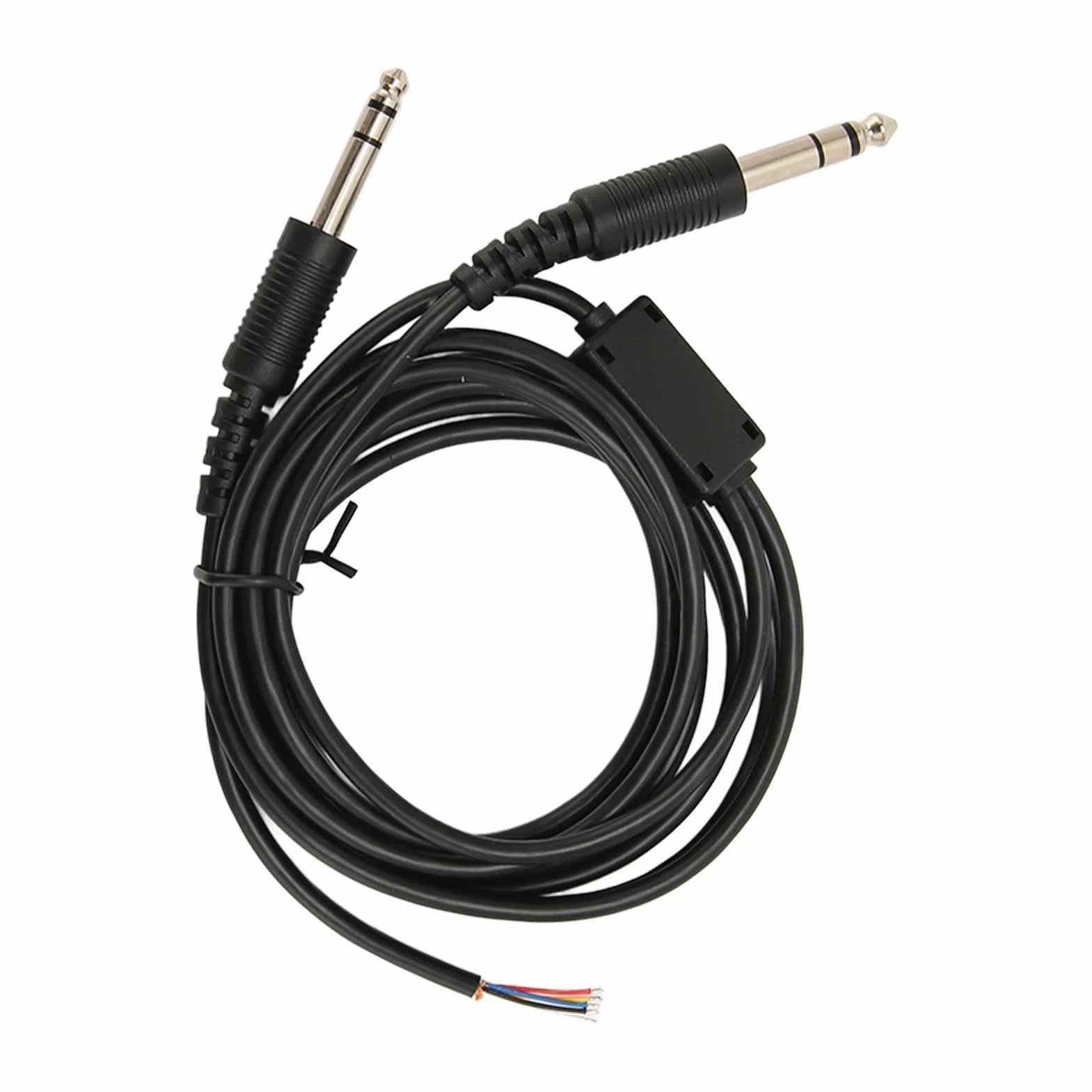 Cable de Repuesto para Auriculares de Aviación para David Clark AVCOMM Pilot, Cable de Bricolaje de 6.6 Pies, Enchufes GA Duales, Material de PVC Duradero, Fácil de Operar,