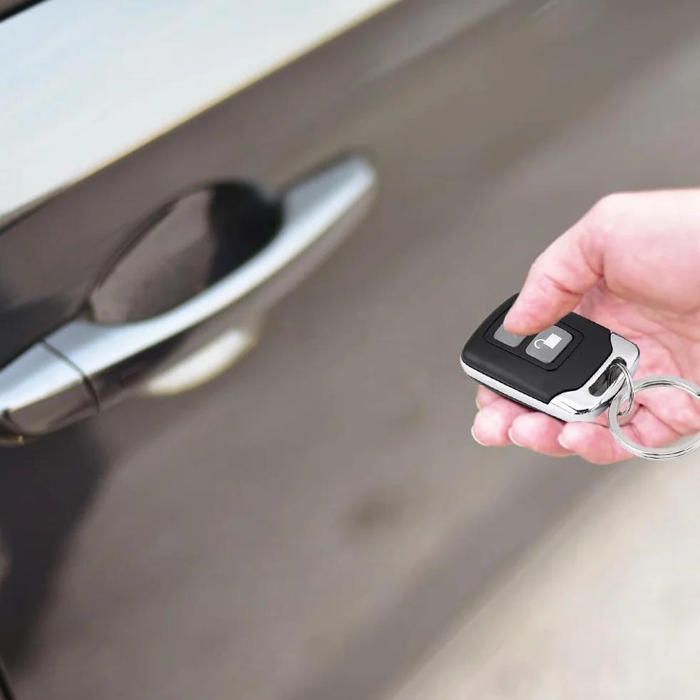 Sistema de Entrada sin Llave para Automóvil, Alarma Coche con Arranque 80 Metros 12V Universal Kit Control Central Remoto Liberación Cerradura Puerta Maletero Actualización Cierre Centralizado