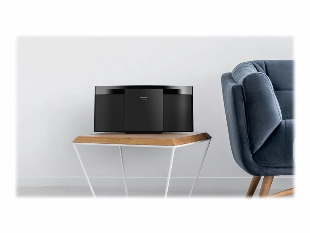 Panasonic SC-HC200EG-K Home Audio Micro System 20W, Microcadena Compacta, 1 Discos, 20 W, De 1 vía, FM, Bluetooth, Amplificador Digital Dos Canales, Hi Fi, Sonido Nítido, Color Negro