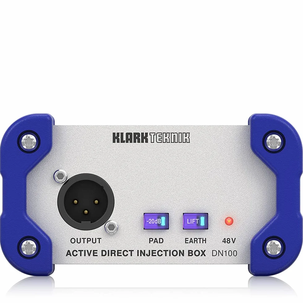 Caja DI activa Klark Teknik DN100 V2 con rango dinámico extendido