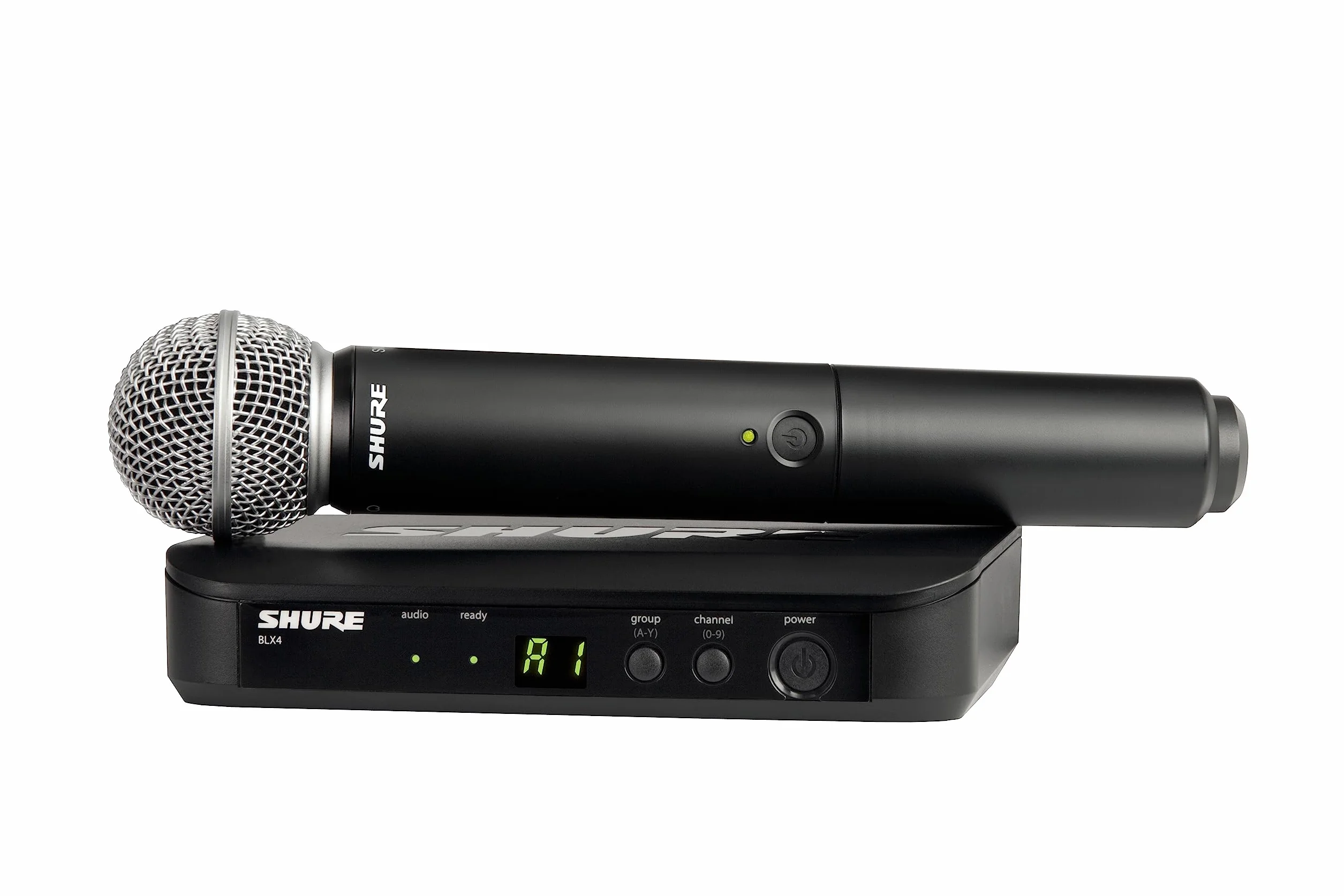 Shure BLX24/SM58 UHF Sistema de micrófono inalámbrico Iglesia, Karaoke - Duración de la batería de 14 Horas, Alcance de 100 m | Incluye micrófono Vocal de Mano SM58, Receptor de un