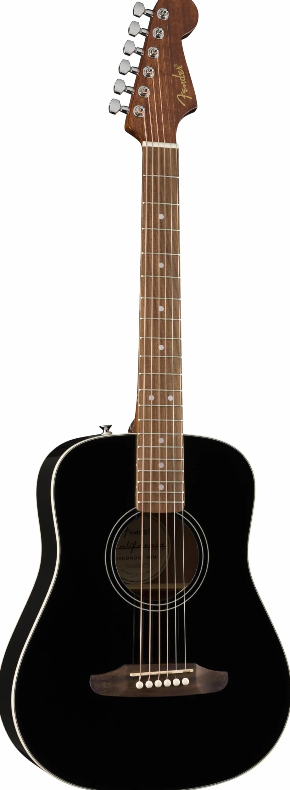 Fender California Standard Redondo Black Spruce Top Mini Acoustic Guitar with Bag