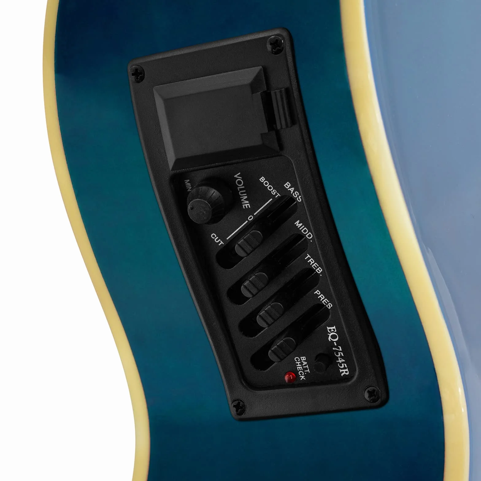 TIGER ACG4-BL Guitarra electroacústica para estudiantes de tamaño completo con ecualizador incorporado, funda, correa, cuerdas de repuesto y púas - Azul