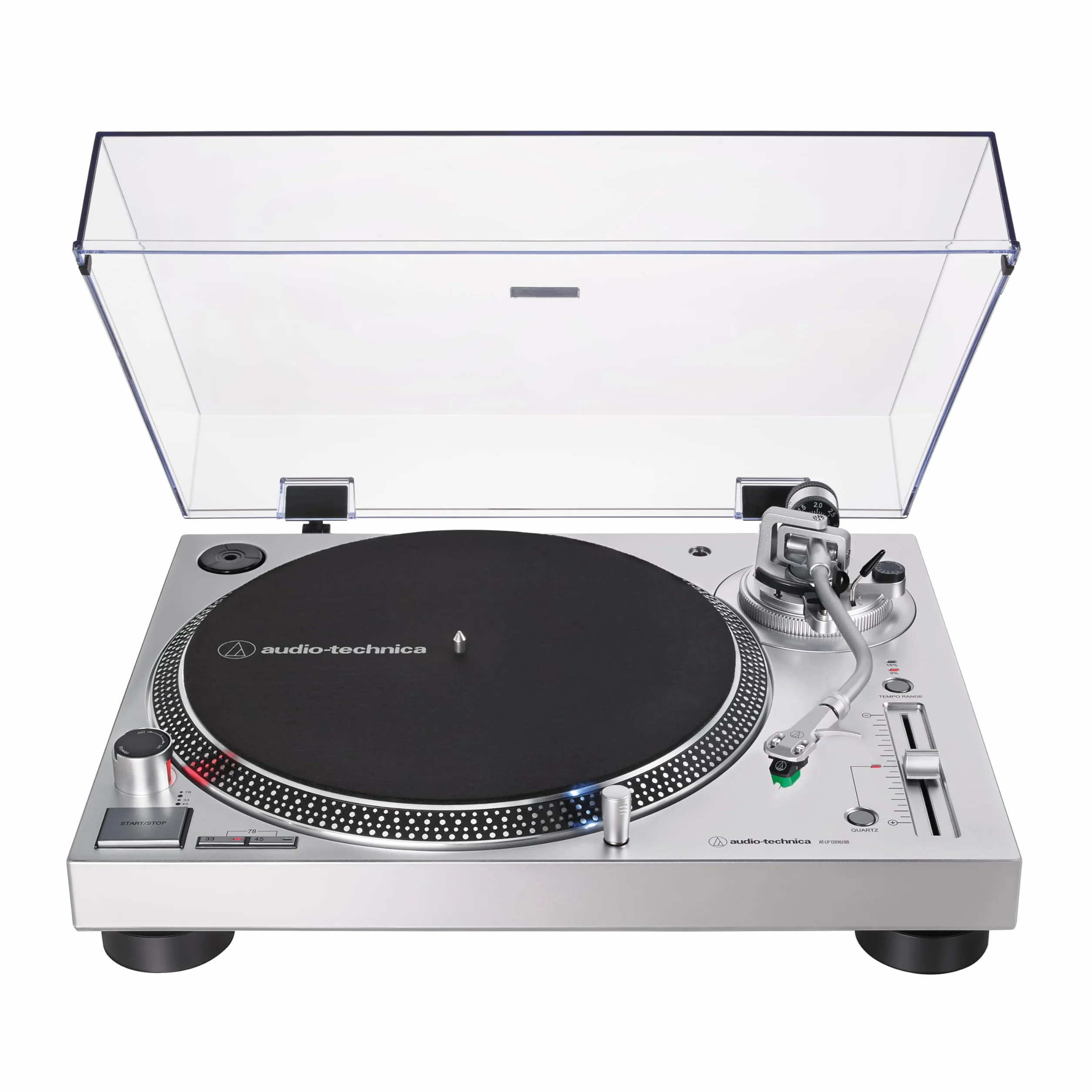 Audio-Technica AT-LP120XUSB Direct-Drive Turntable (Analog & USB), Silver, Hi-Fidelity,…