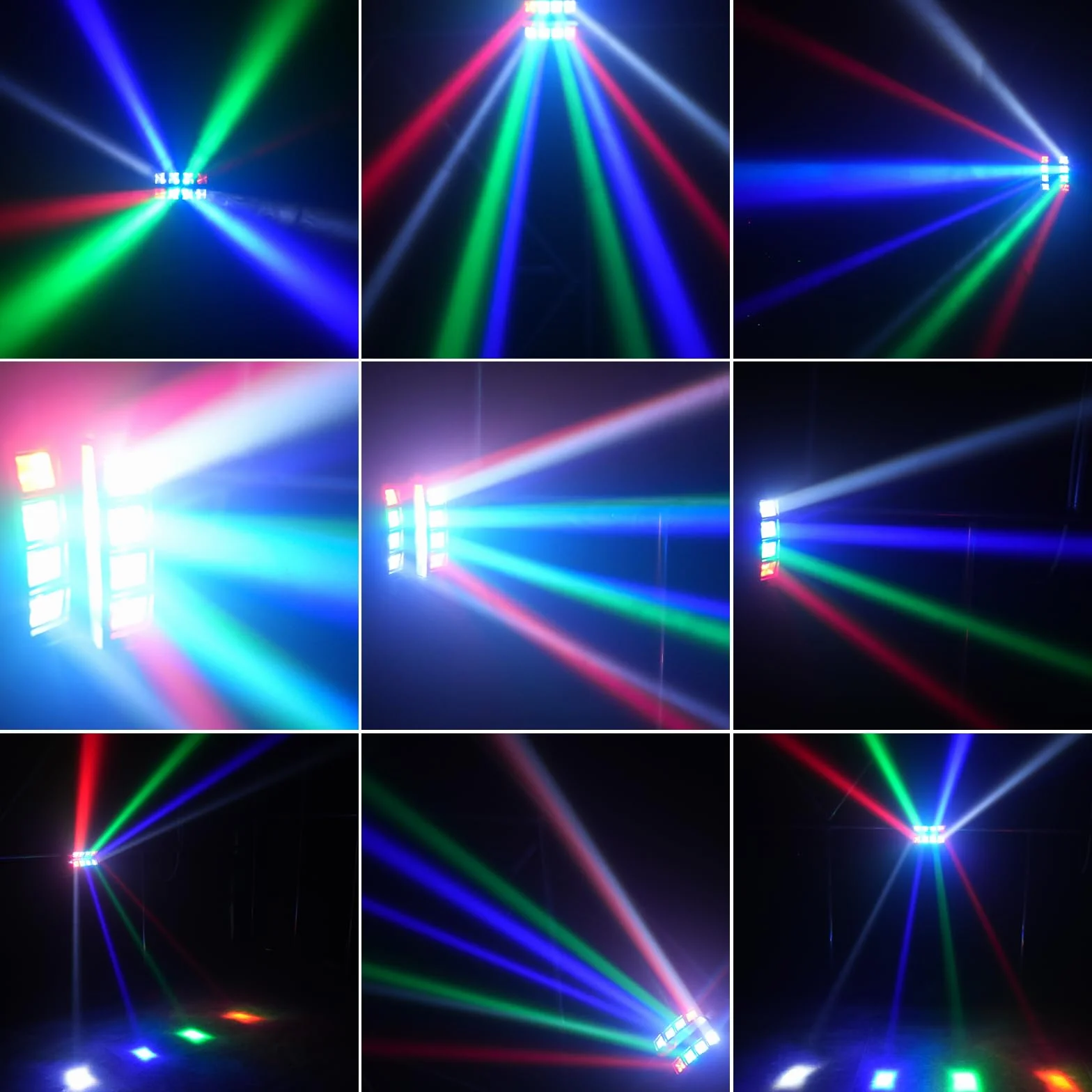 UKing 60W, RGBW(4 en 1) 8 LEDs DMX512 Luz de discoteca Iluminación de escenario Lámpara de escena Comando de voz para DJ Partido Fiesta Bar Club Escenario Teatro