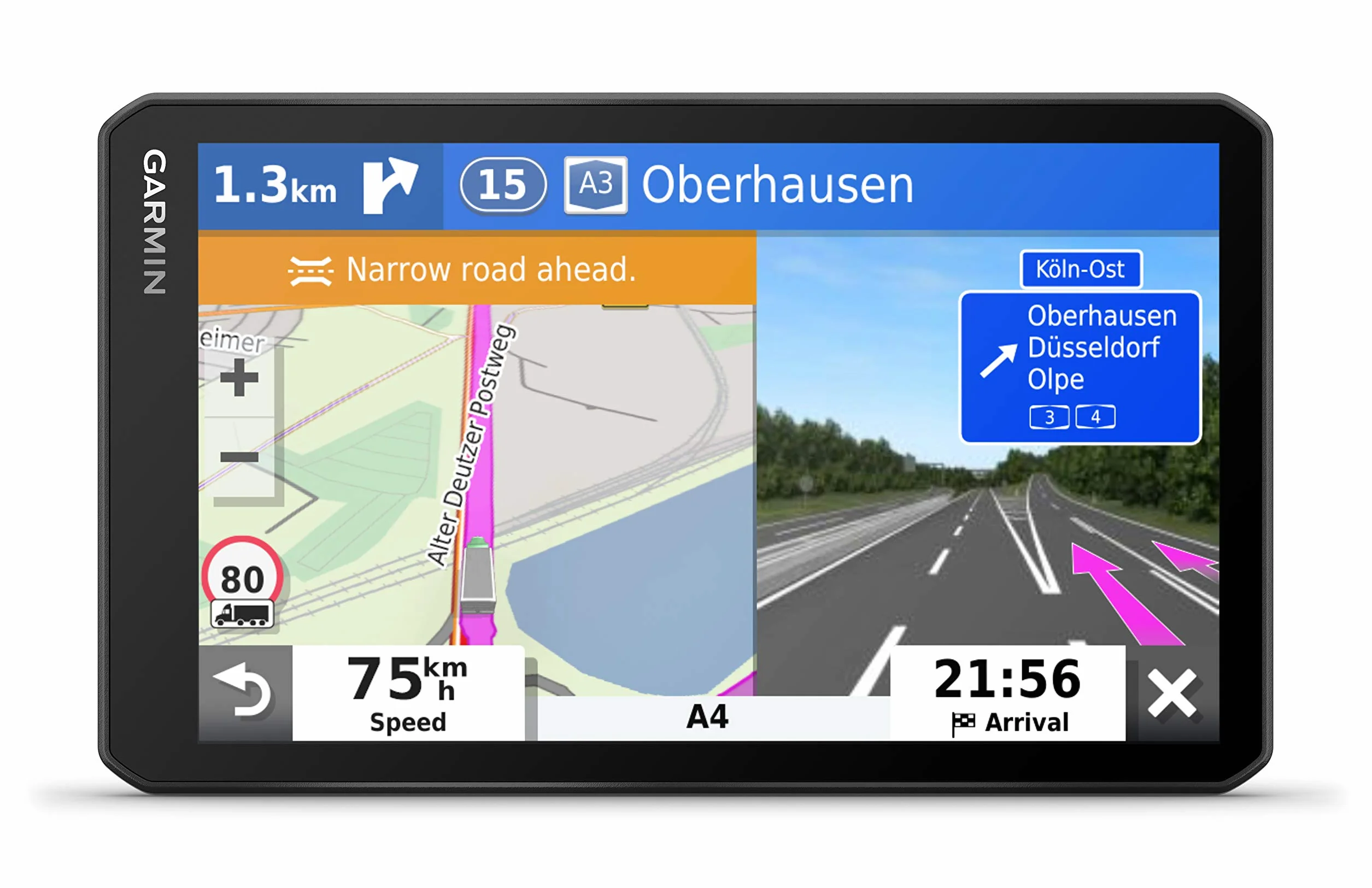 Garmin dēzl LGV700 MT-S Navegador satélite camión 7 pulgadas pantalla negra renovado
