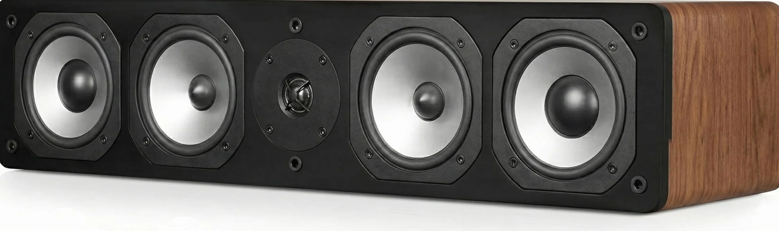 Dynavoice Challenger C-5 XL Roble Natural. Altavoz Central Pasivo 210W 6-8 Ohm. 4X Woofer 5,25″ y Tweeter 1″ Super Audio. Home Cinema HiFi. Bass Reflex Trasero. VESA 10x10.