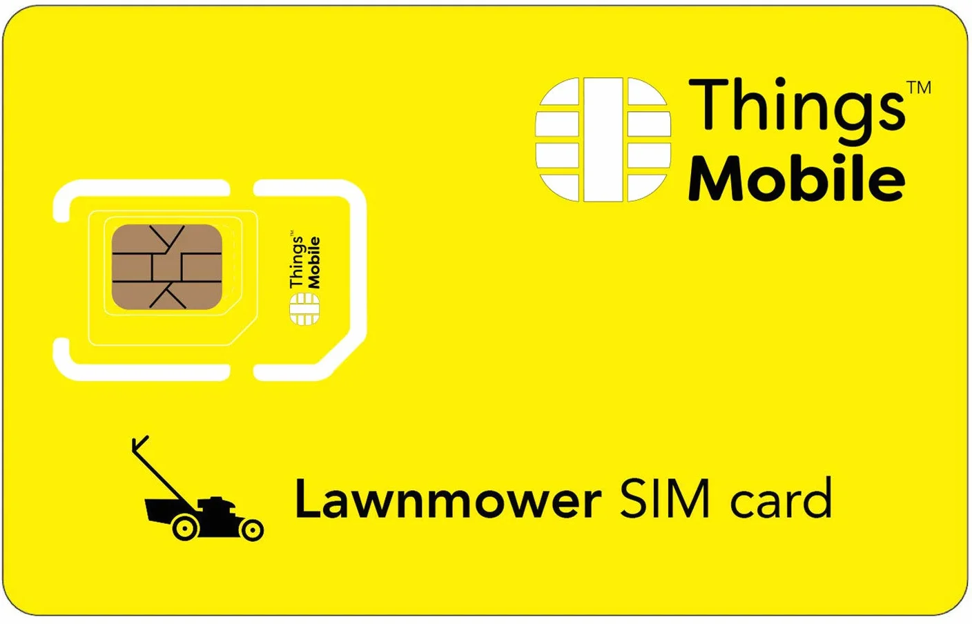 Things Mobile Tarjeta SIM para Cortacésped, Cobertura Global GSM/2G/3G/4G LTE, 10€ Crédito Incluido