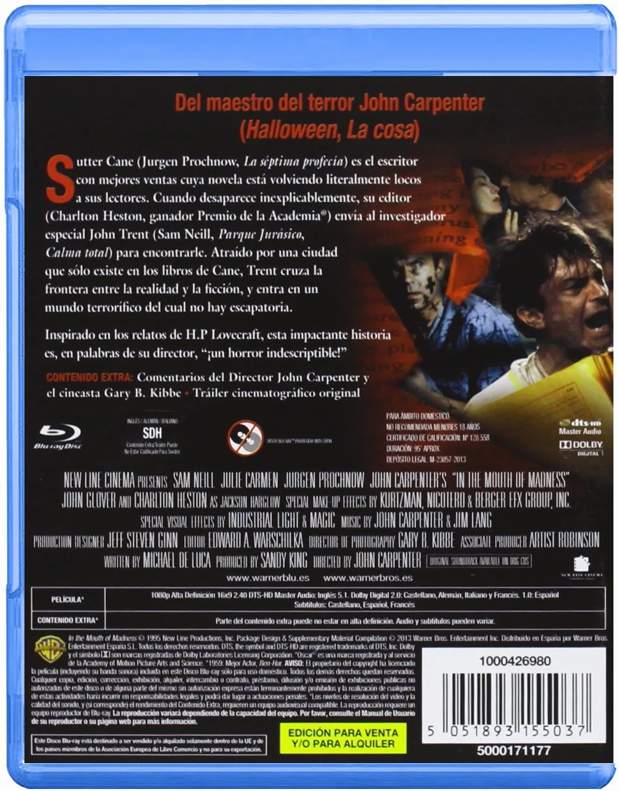 En La Boca Del Miedo Blu-Ray [Blu-ray]