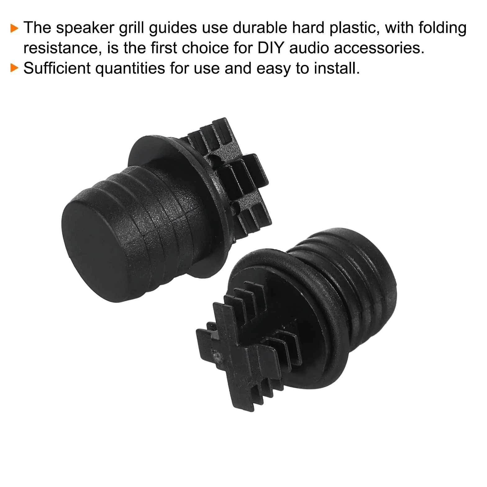 QUARKZMAN Guía de Rejilla de Altavoz de Plástico Tipo Bola y Socket de 11 mm de Diámetro para Accesorios de Piezas de Altavoz, Paquete de 16
