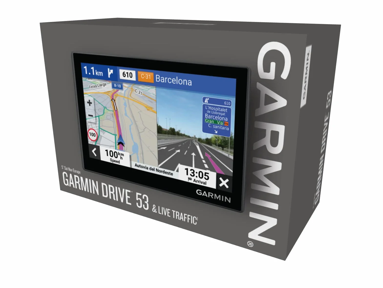 Garmin Drive 53 Full EU Navegador GPS mapas de por Vida Pantalla 5'' Alta resolución tráfico Directo