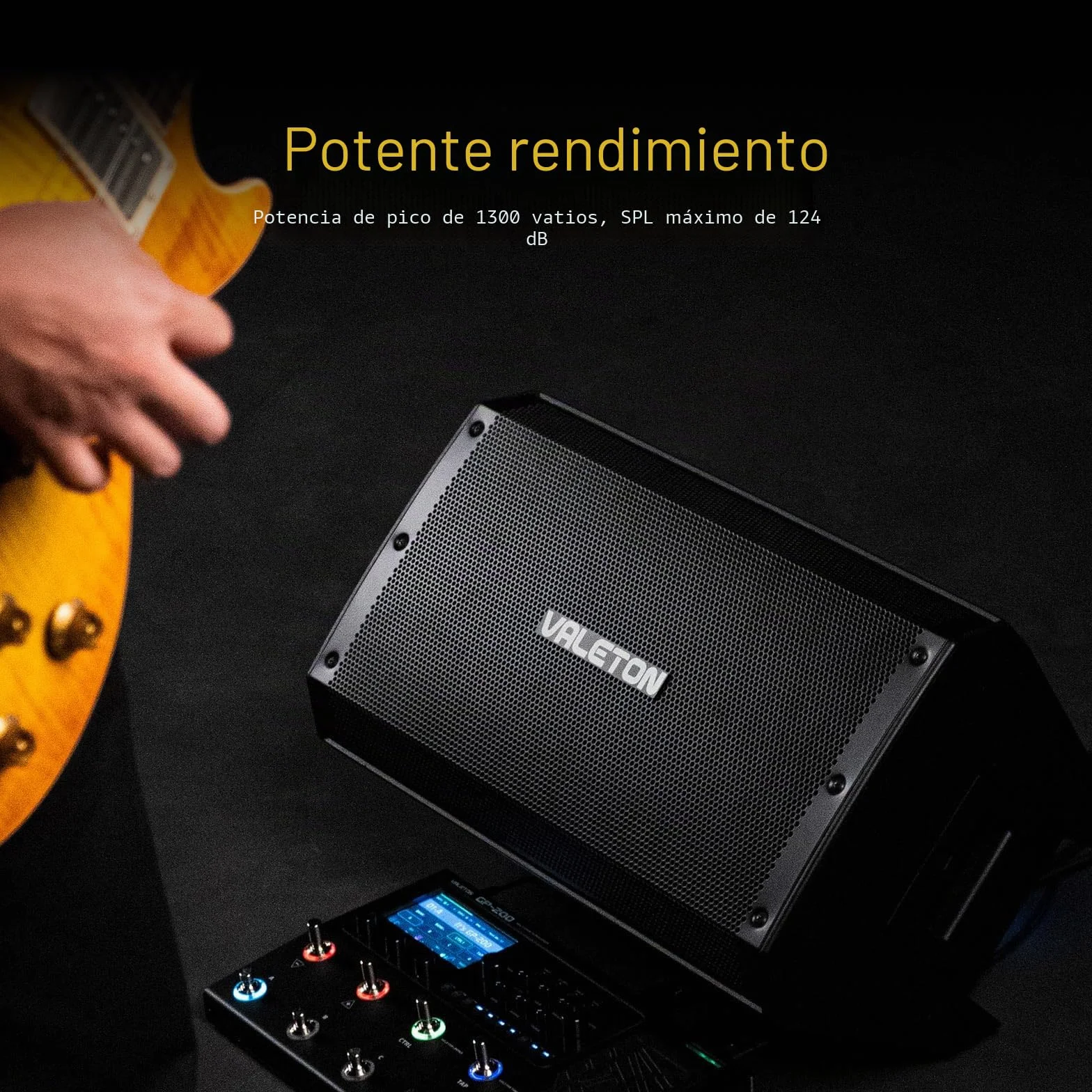 Valeton Altavoz activo FRFR de 10 pulgadas y 2 vías de 1300 vatios para modeladores de guitarra, bajo, multi FX y amplificador