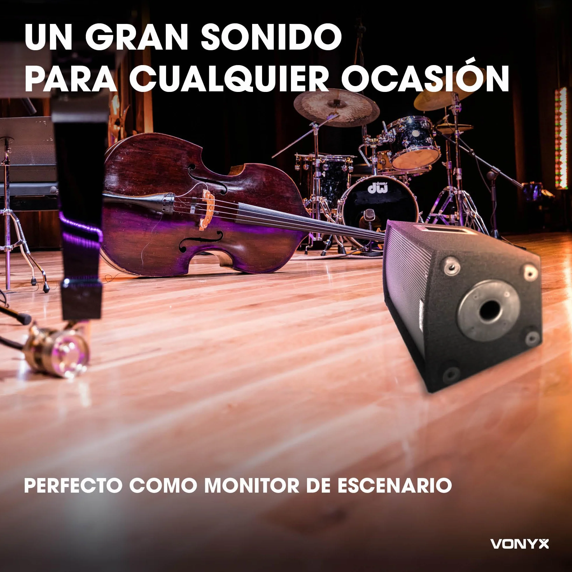 Vonyx Set de Altavoces PA, Cajas de música pasivas, Equipo DJ, 1700 W, 2 subwoofers, 2 Tapas, 2 Cables de Altavoz Bi-Amp, Sistema PA, para Fiestas, Conciertos y pequeños Festivales