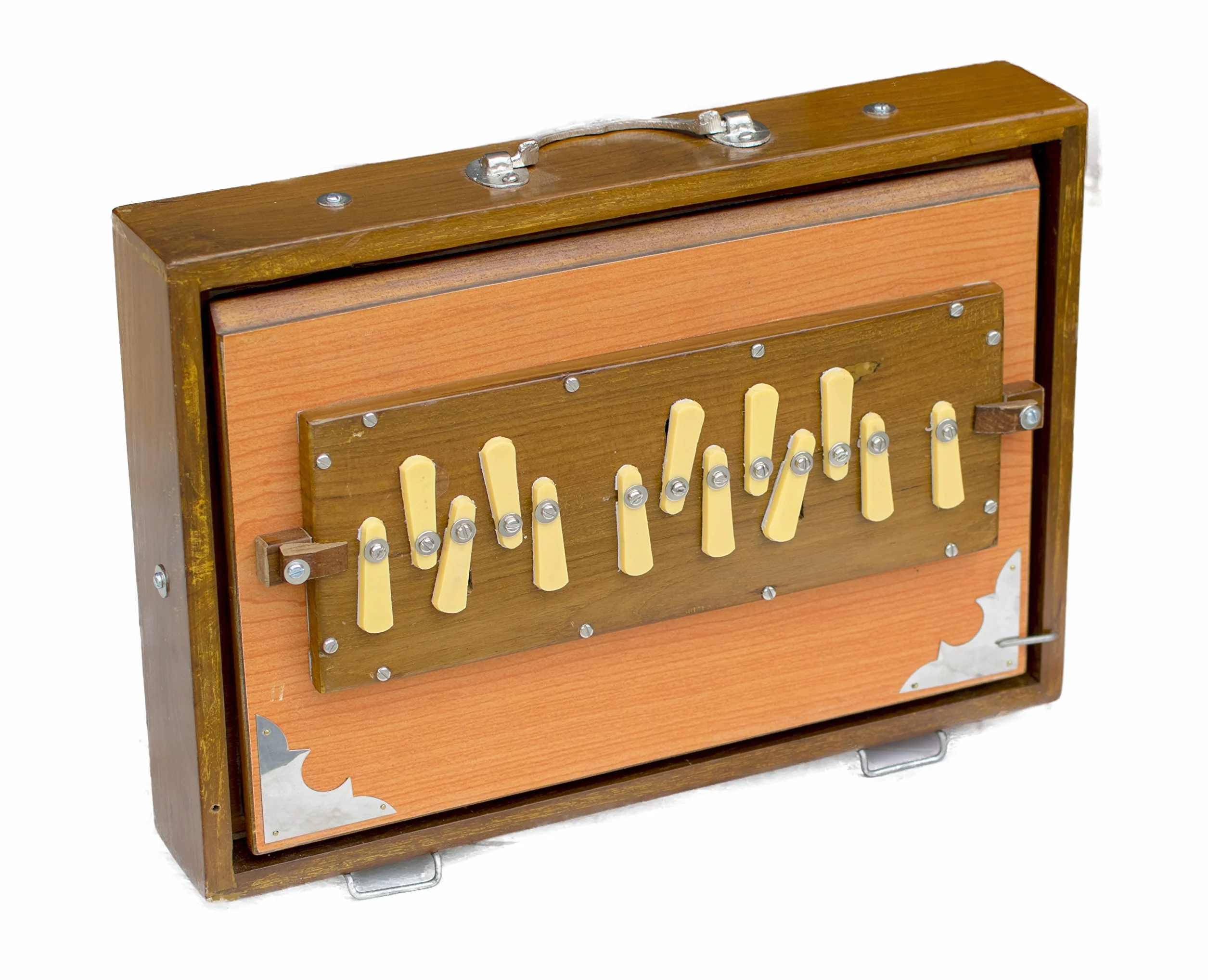 MKS PDI-AGB Caja Shruti, madera de teca, 13 notas, color natural