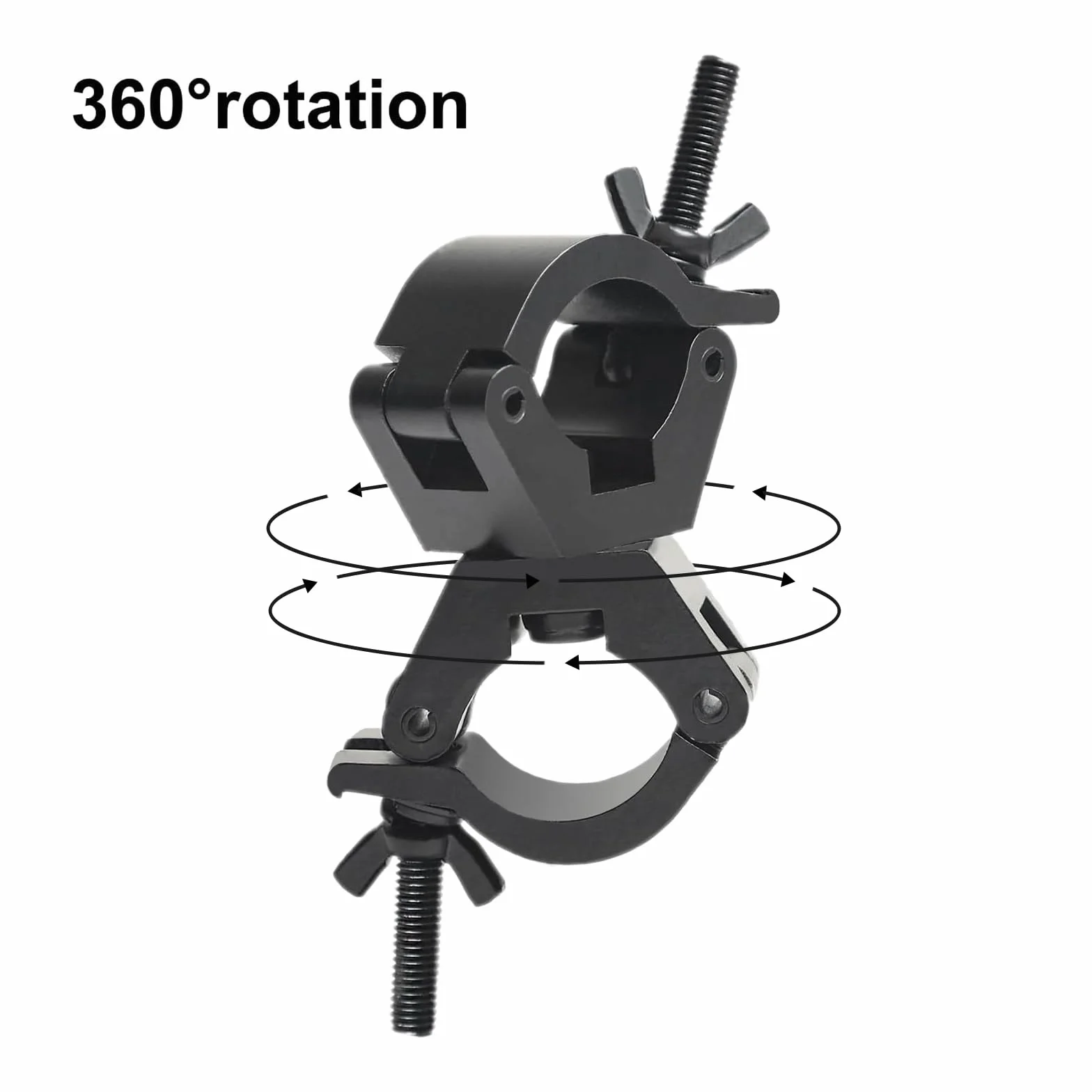 4Pack Garras para Truss Clamp Doble Abrazadera Giratoria Luz Escenario, Gancho para Truss 29-35mm Garras Luces Lighting Hook Clamps, Carga 80kg Andamiaje Soporte Luz Enganche Colgar para Cabeza Movil