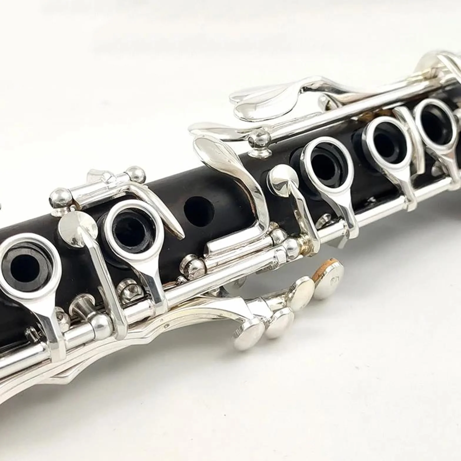 Clarinete Clarinete Ébano Eb Con Estuche Teclas Plateadas Instrumento De Madera ME1
