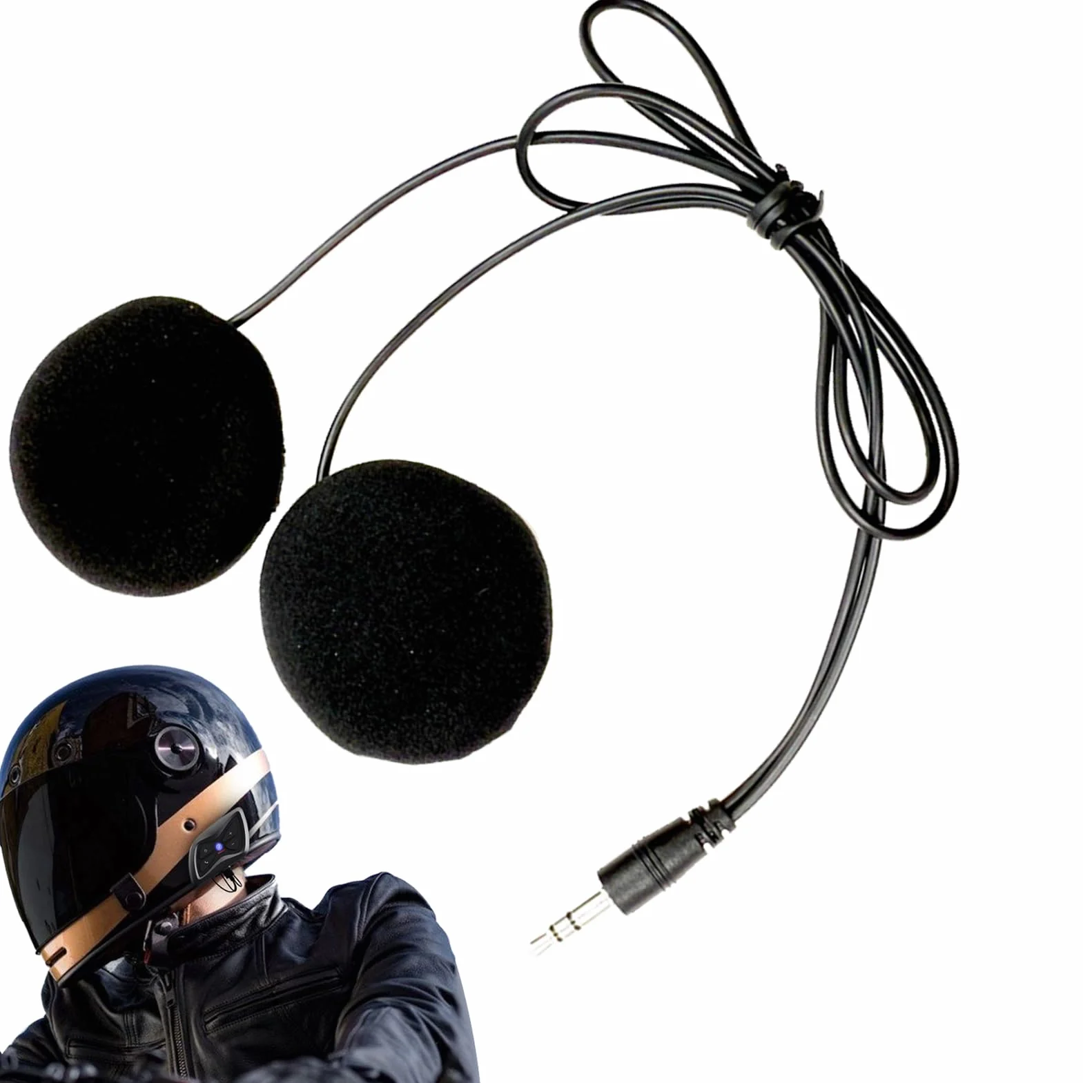 Genérico Altavoces para Cascos De Motocicleta,Audífonos para Motocicleta - Equipo Deportivo para Esquí, Ciclismo, Motonieves, Motocross, Motocicleta y Snowboard