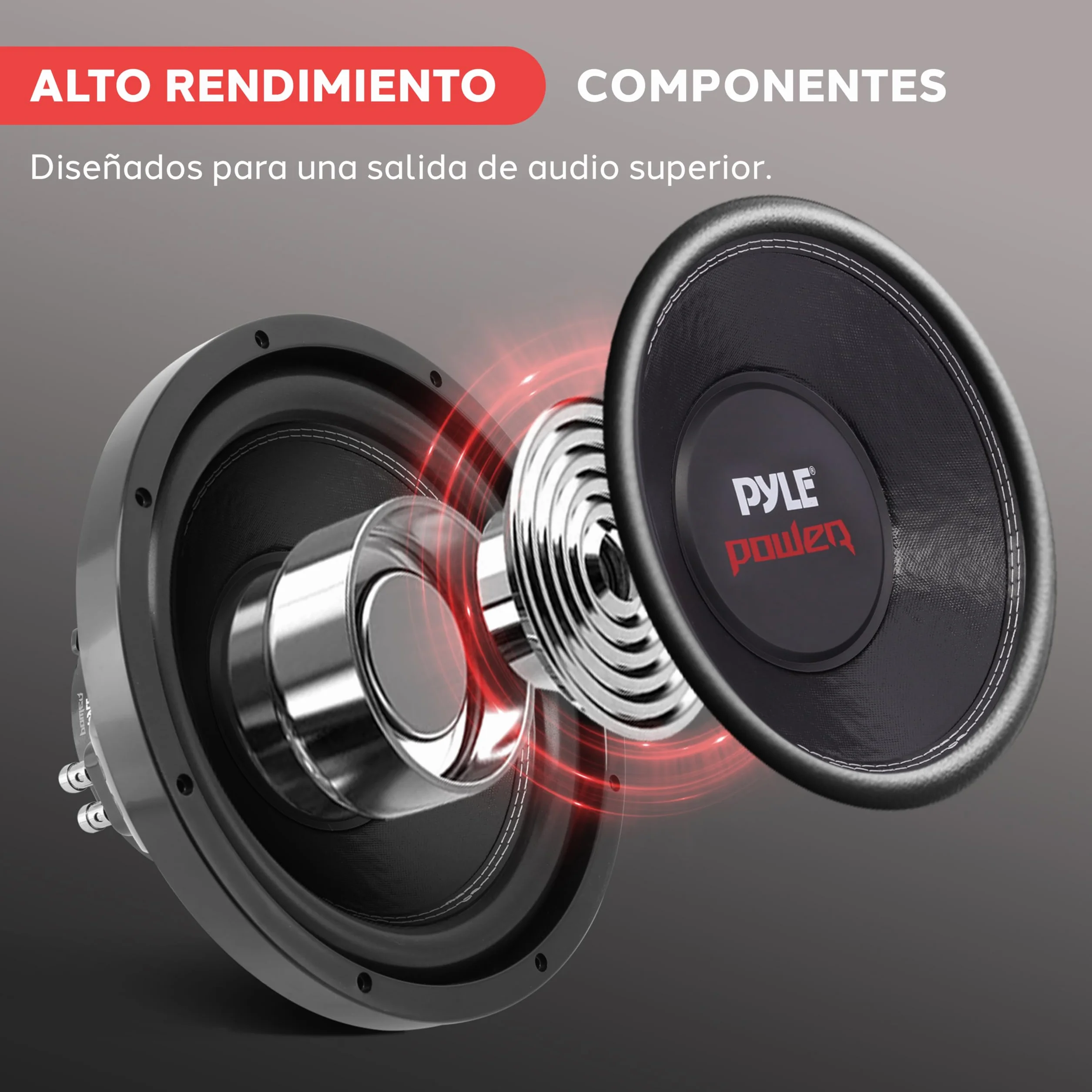Pyle Subwoofer 12 Pulgadas 1600W 90 dB 40 Ohm Imán 60 oz Bobina Doble 2 Pulgadas Negro