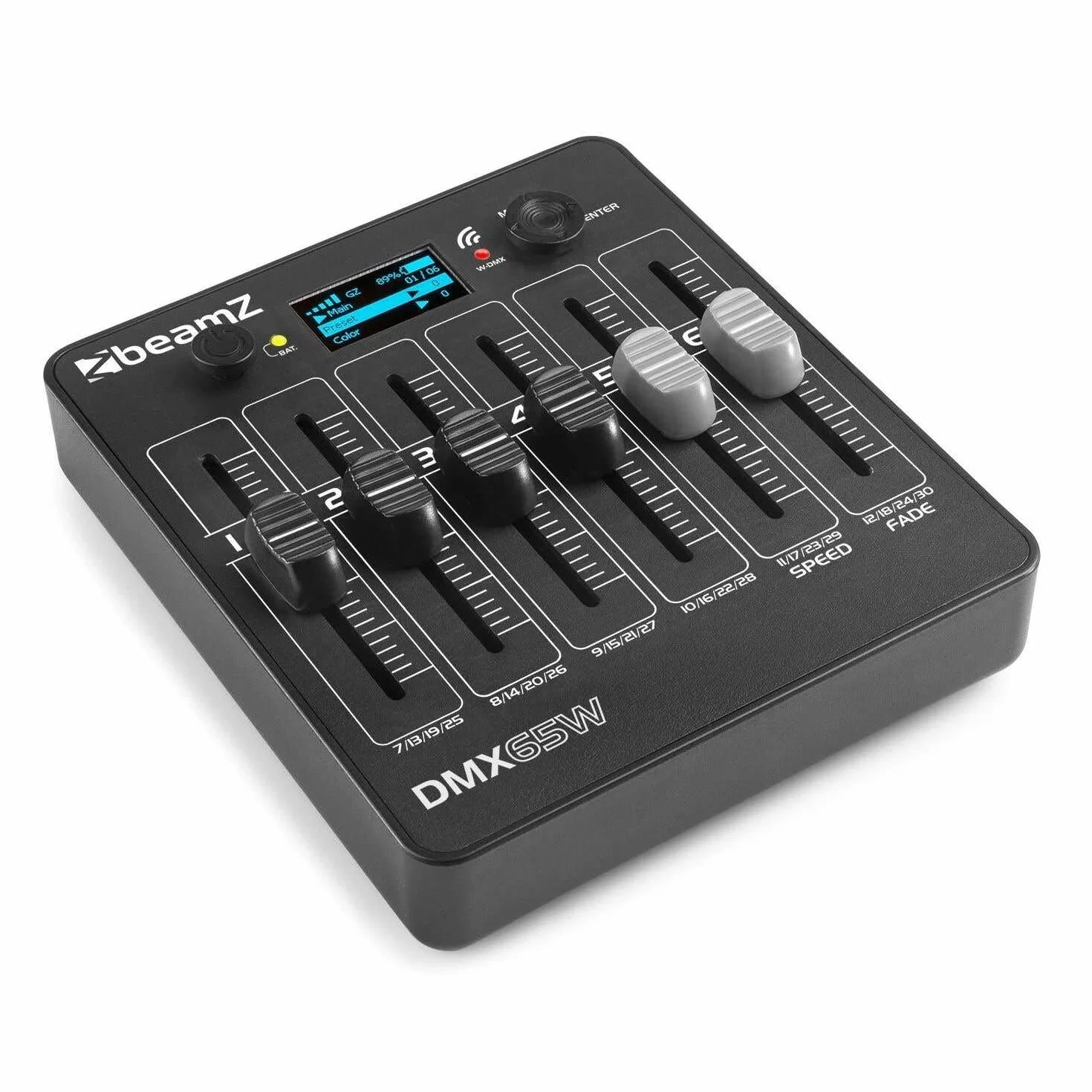Beamz DMX65W Controlador Inalámbrico DMX Alimentado por Batería 154067