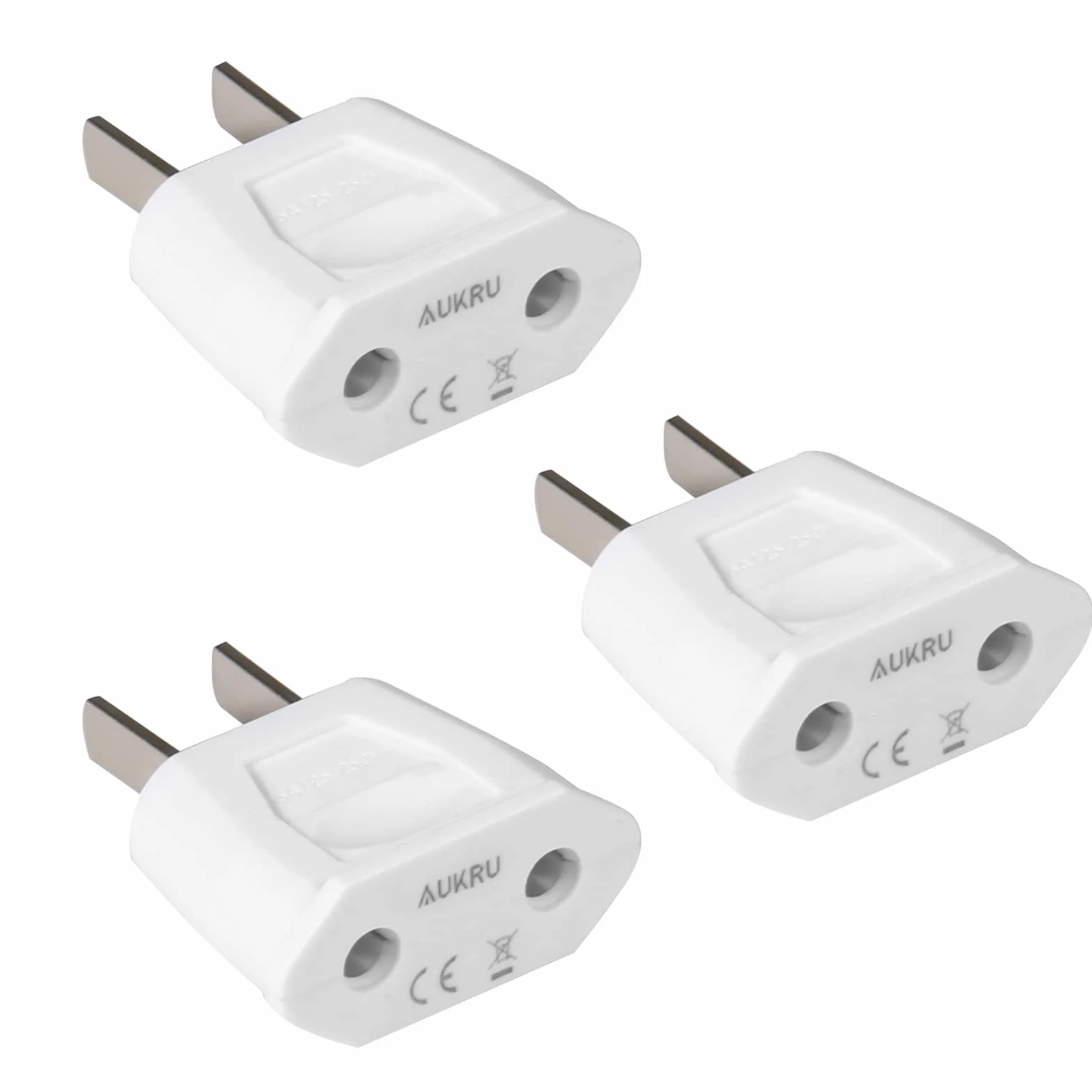Adaptador EU a US Blanco 3X