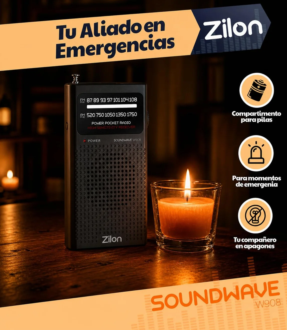 ZILON Transistor Radio a Pilas Pequeña Portatil Analogica Kit Emergencia FM Am Entrada Auriculares de Bolsillo Simple Personas Mayores Numeros Grandes para Facil Vision Muy Potente AA - MASVENDIDA