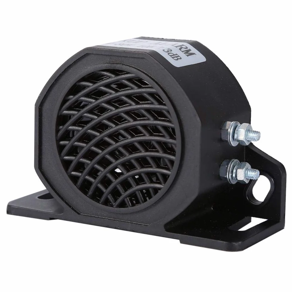 MAGT Bocina Marcha Atras, 12-80V 105 DB Alarma de Advertencia de Nylon Avisador de Marcha Atrás para Vehículo Camión