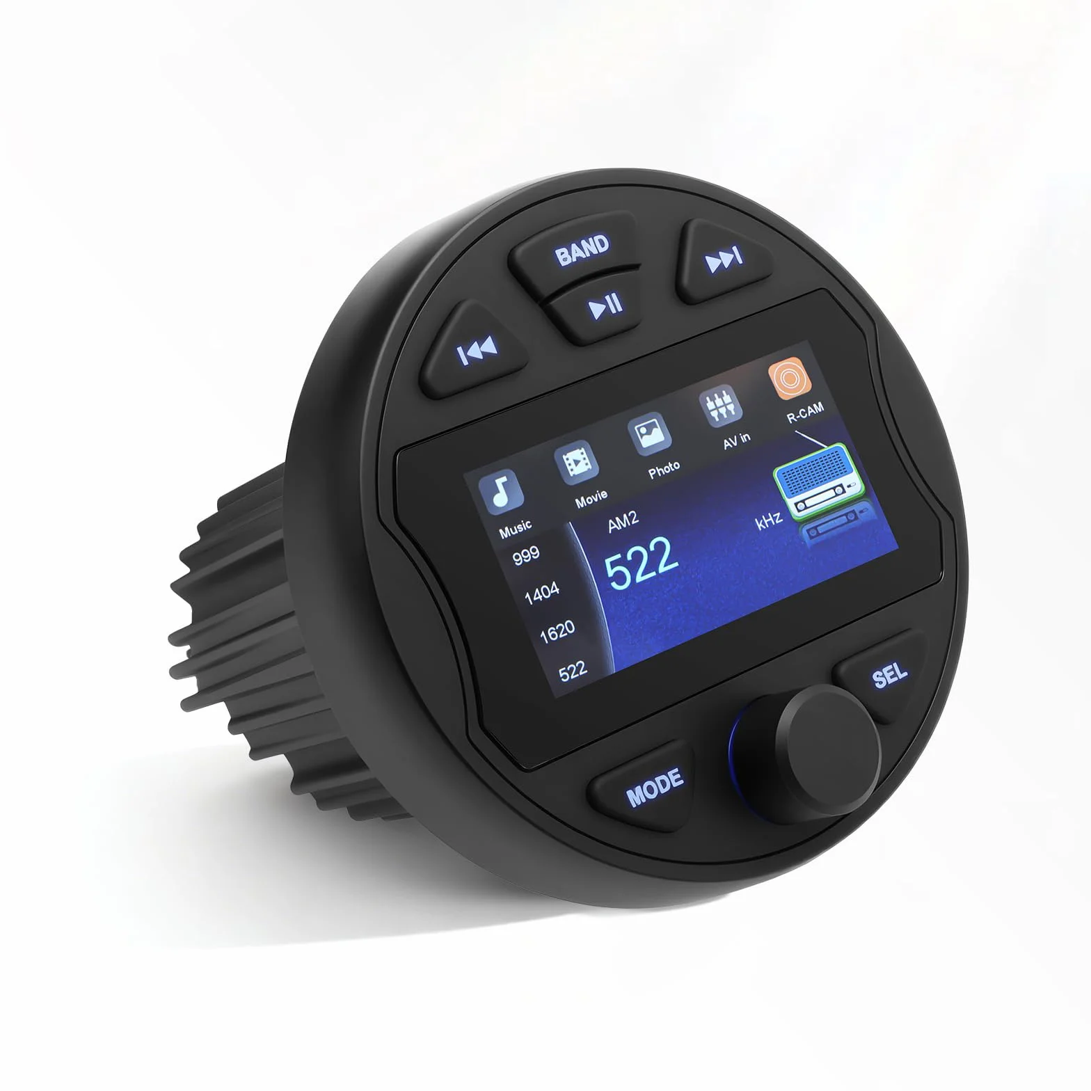 Radio marina RCA subwoofer barco estéreo MP5 reproductor multimedia para BT & FM/AM funcional, USB IPX6 resistente al agua para barcos y uso profesional